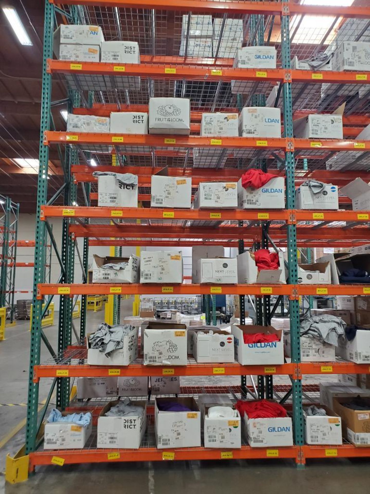 CONTENTS OF PALLET RACK (ONLY) - ASSORTED SIZES, COLORS, STYLES, AND BRANDS - BRANDS: DISTRICT, GENU