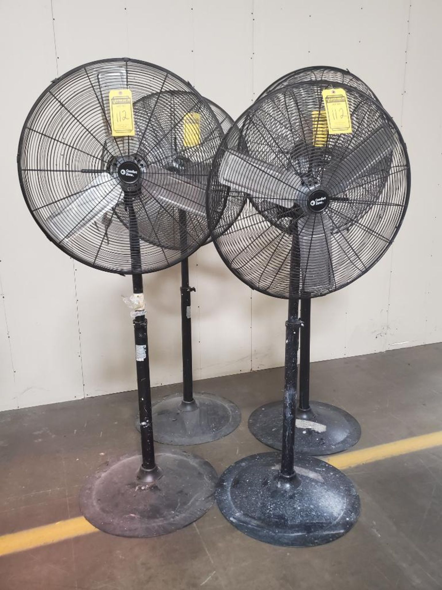 (4) COMFORT ZONE PEDESTAL FANS