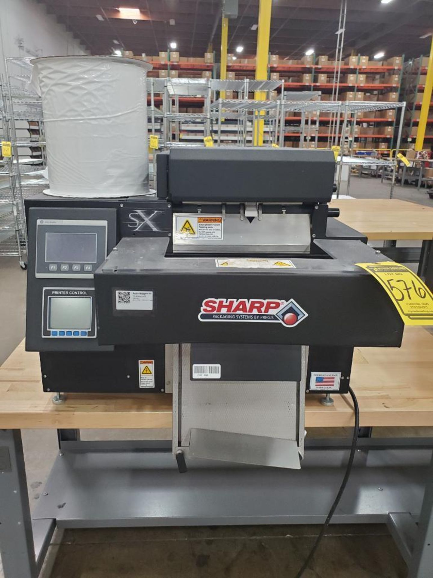 SHARP AUTO BAGGER PACKAGING SYSTEM; MODEL SX, S/N SX-17J-1153-02-148, DRO