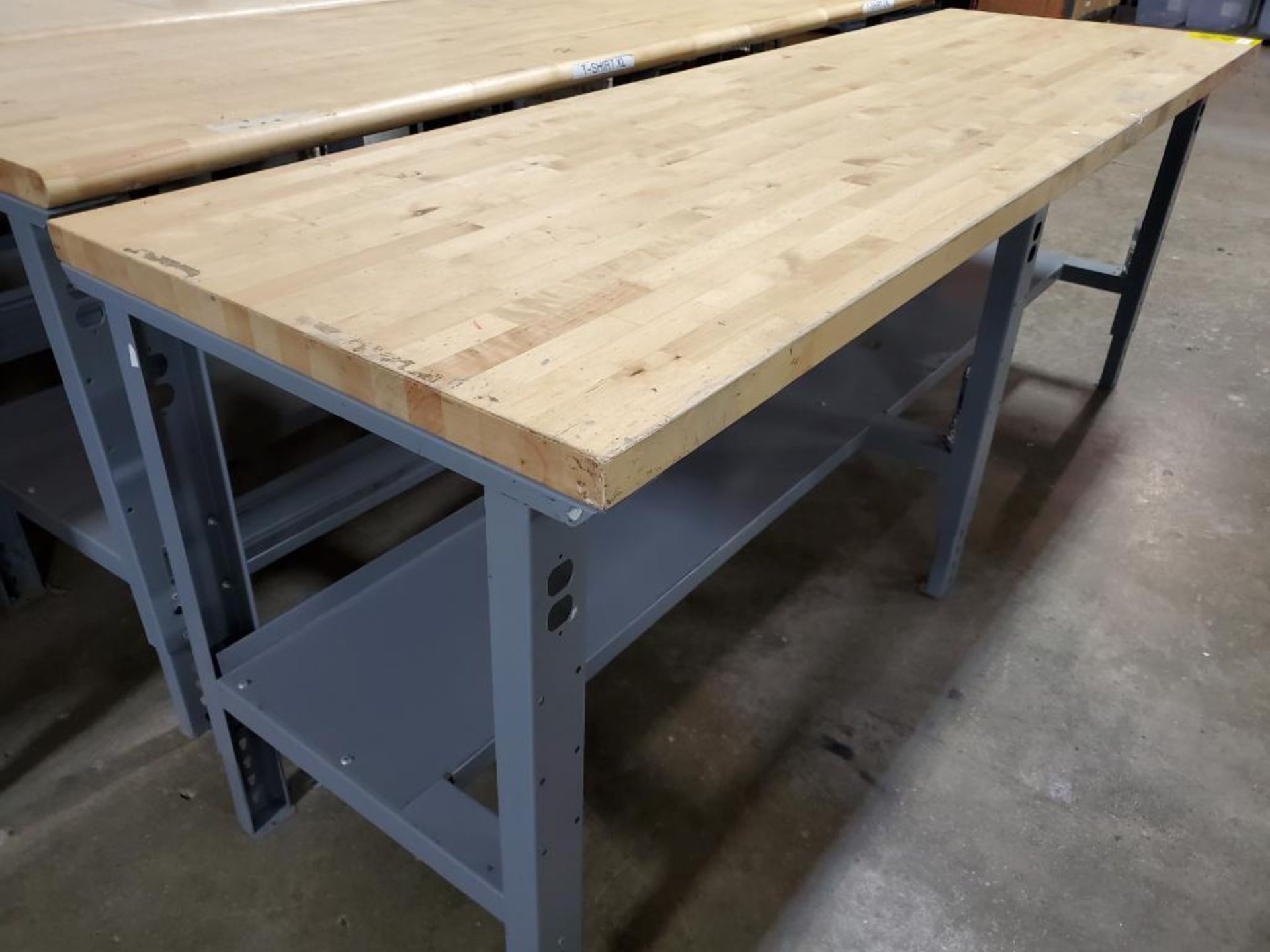 (4) BUTCHER BLOCK WORK BENCHES, 30''W X 8'L X 3'T - Image 4 of 4