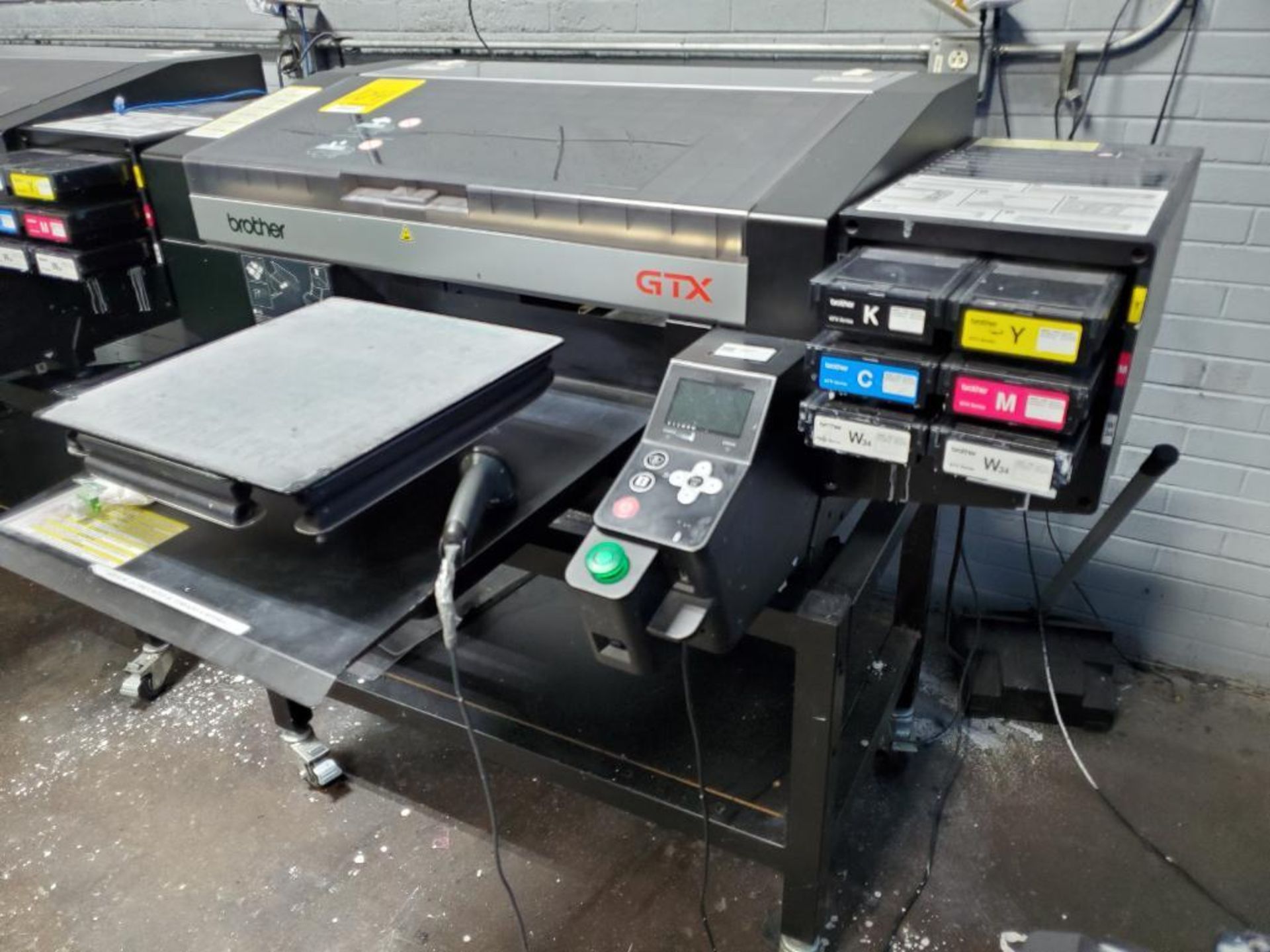 BROTHER GTX-422 GARMENT PRINTER, S/N A9930428, 14-1/2'' X 16-1/2'' TABLE (NO LAPTOP), 70,868 TOTAL P - Image 3 of 8