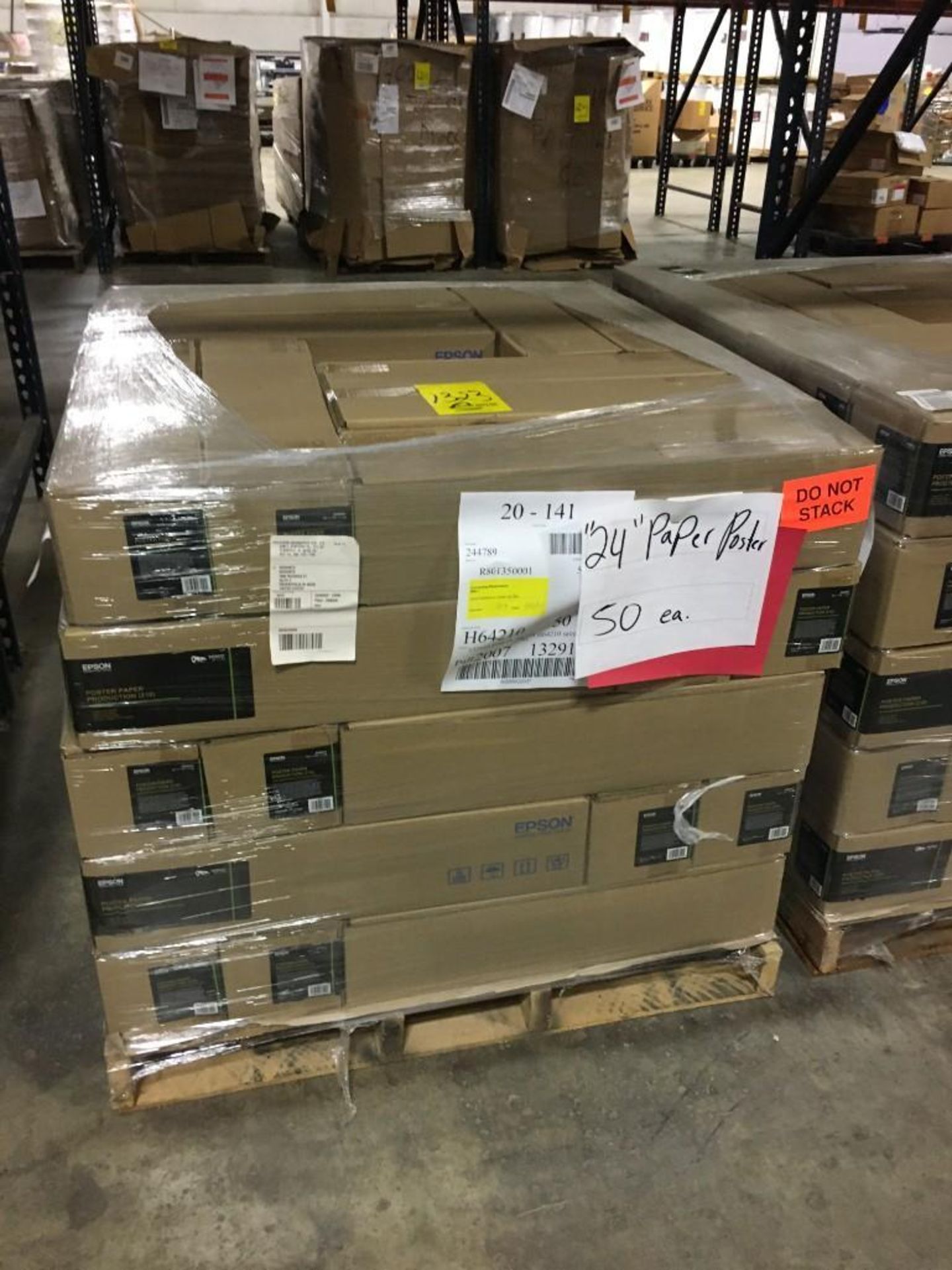 (50) BOXES OF EPSON 24 IN X 200 FT, (1) ROLL, POSTER PAPER, PRODUCTION (175)