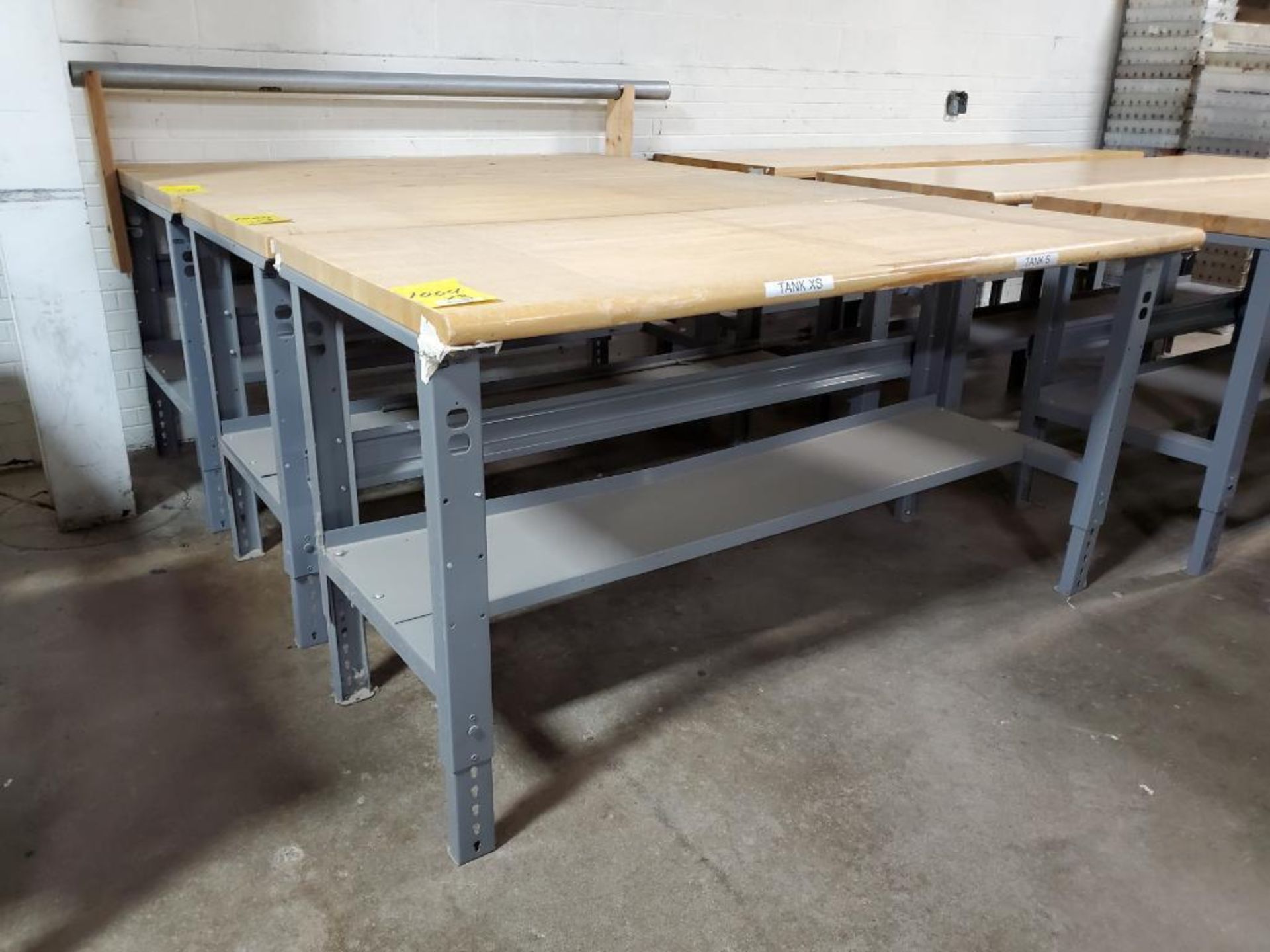 (3) BUTCHER BLOCK WORK BENCHES, 30''W X 6'L X 3'T - Image 2 of 4