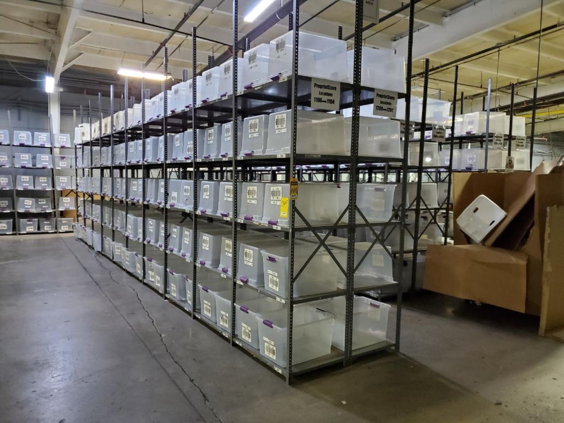 (80) SECTIONS OF LIGHT DUTY SHELVING, 24'' X 36'' X 126''