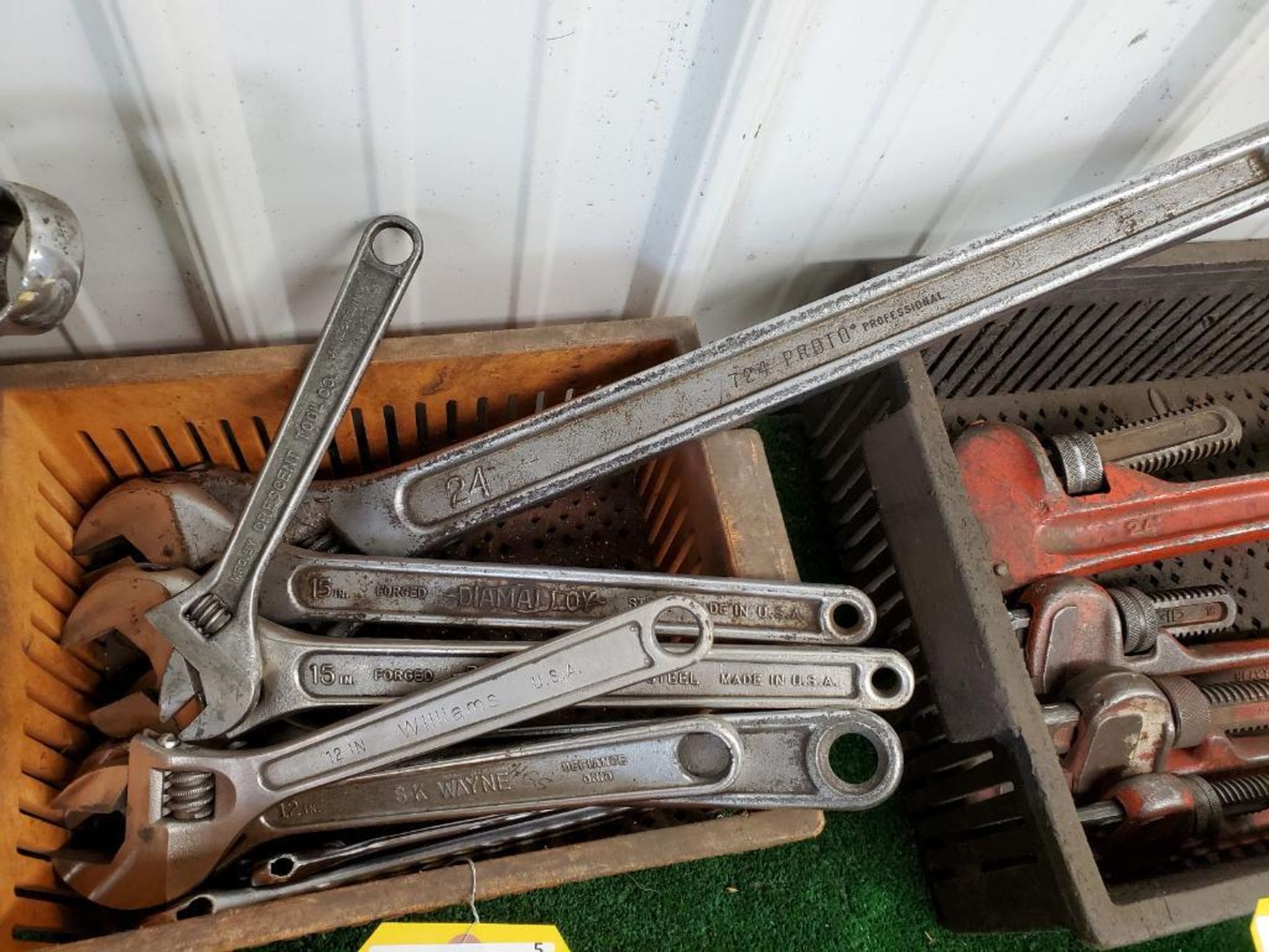 LOT OF CRESCENT WRENCHES UP TO 24"