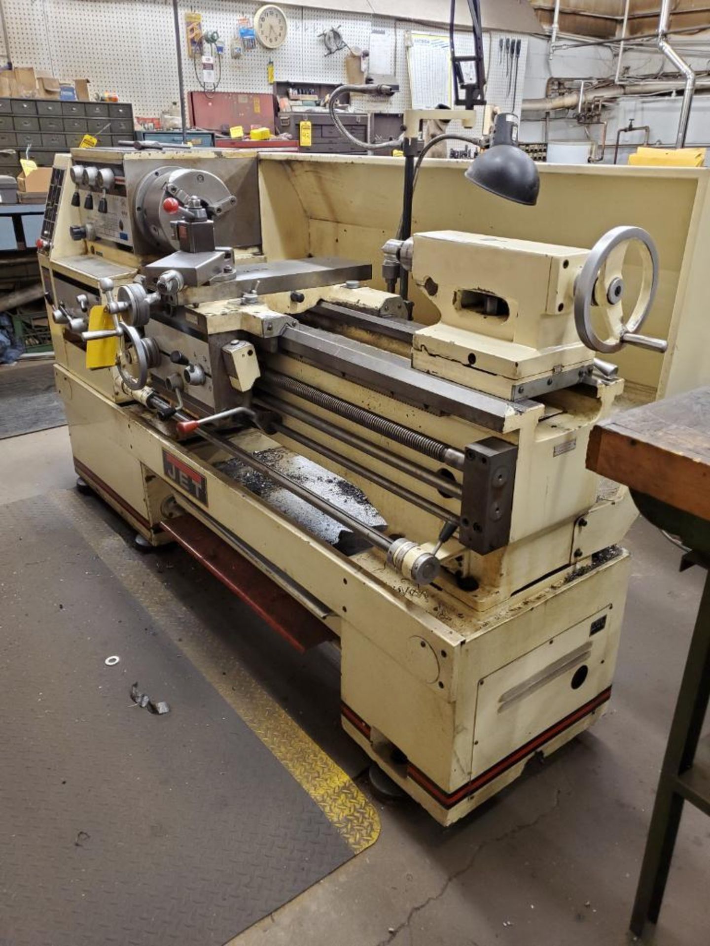 JET GEARED HEAD ENGINE LATHE, MODEL 1440-3PGH, S/N 98116D248, 60" GAP BED, 8" OVER CENTER, 3" BAR TH