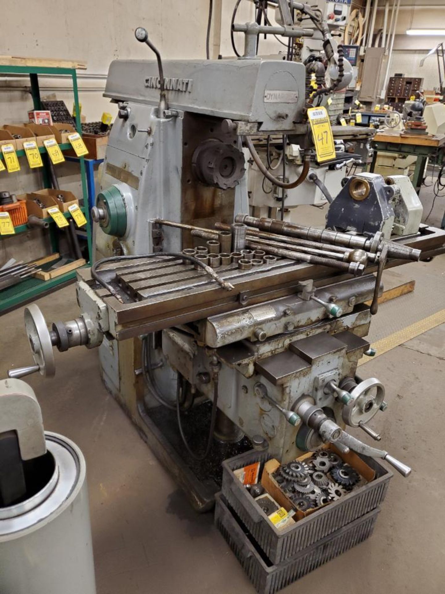 CINCINNATI DYNAPOISE HORIZONTAL MILLING MACHINE, MODEL CINOVA 80 205-12, (2) BAR HOLDERS, 56-1/2" X - Image 3 of 10