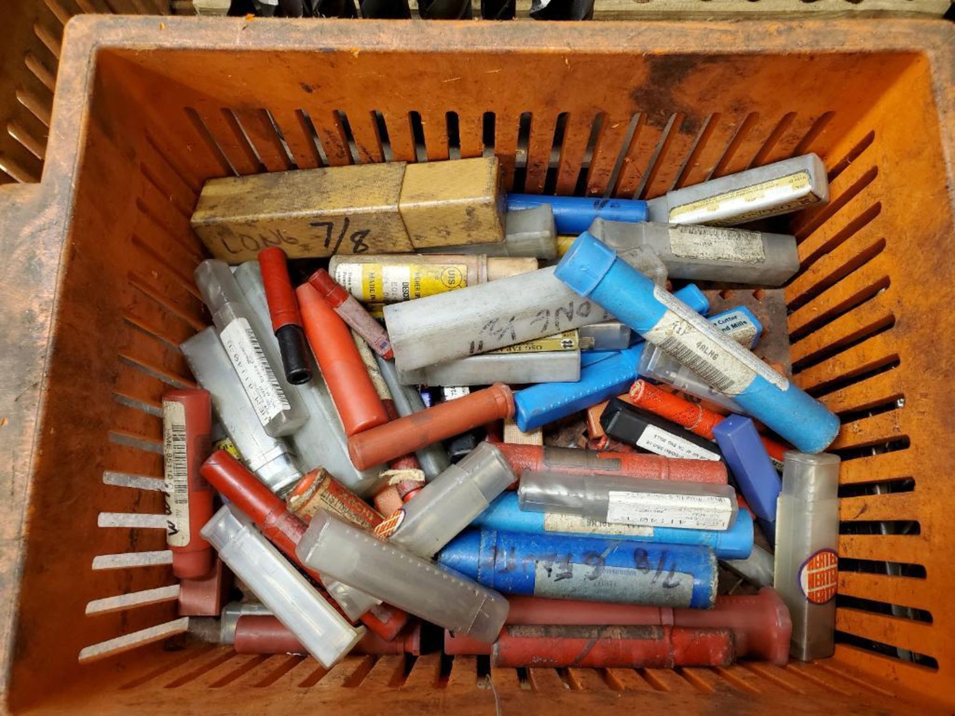 KENNEDY BENCH TOP TOOL CABINET & LOT OF DRILL BITS, REAMERS, END MILLS TAPS, ETC. - Image 4 of 13