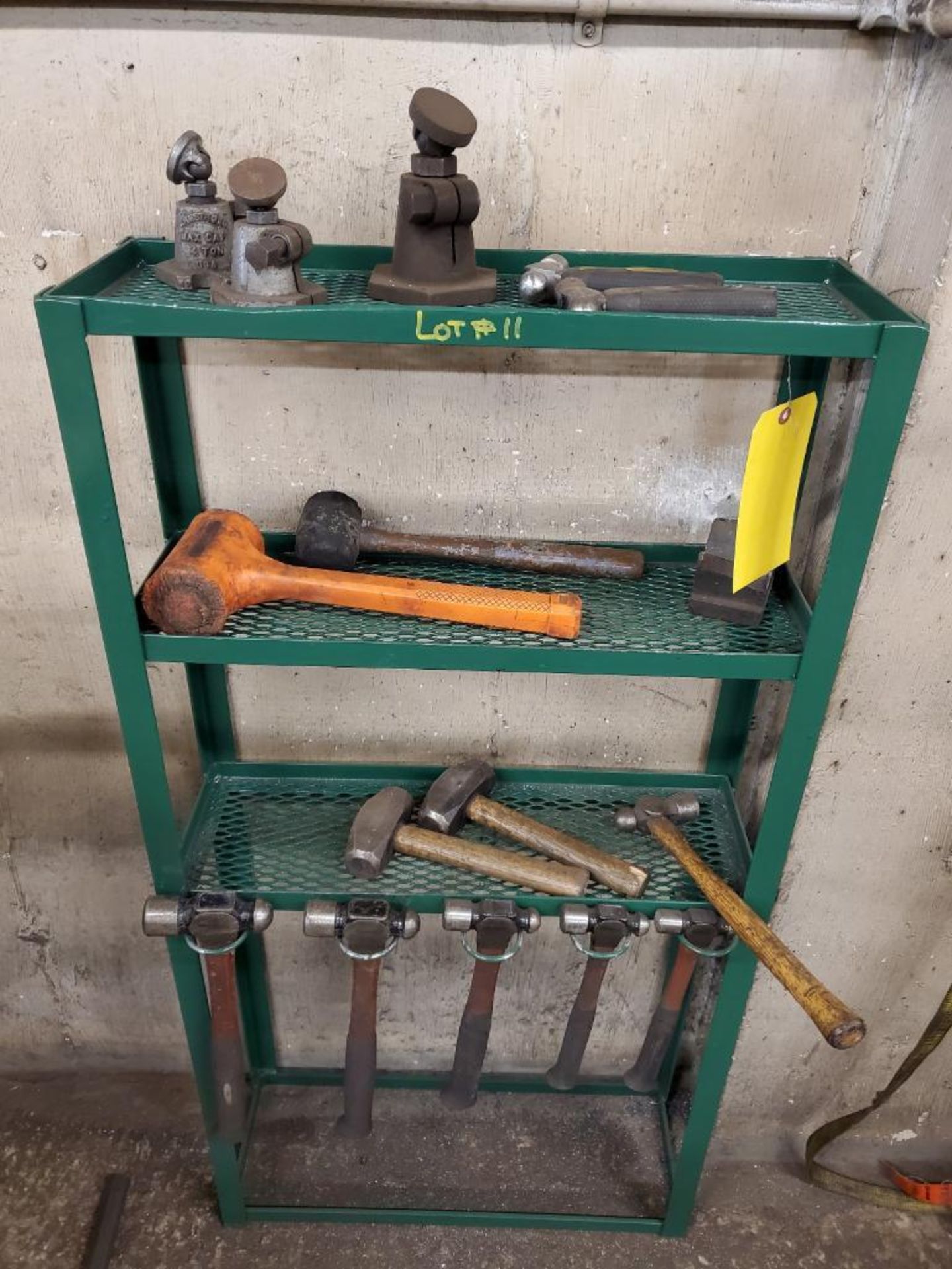 RACK WITH ASSORTED BALL PIN HAMMERS