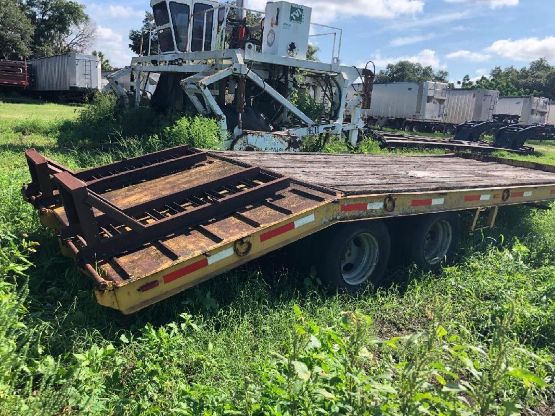 1994 CUSTOM/HOMEMADE 22' HM T/A UTILITY TRAILER, PINTLE HITCH, DOVETAIL WITH RAMPS, WOOD DECK, VIN G - Image 3 of 3