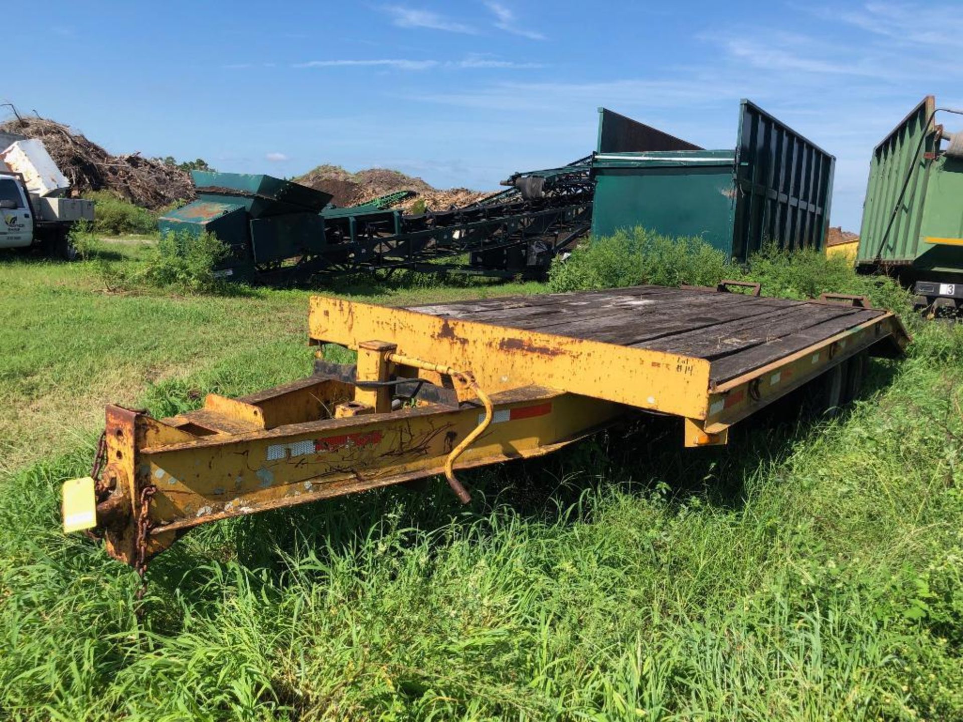 1994 CUSTOM/HOMEMADE 22' HM T/A UTILITY TRAILER, PINTLE HITCH, DOVETAIL WITH RAMPS, WOOD DECK, VIN G