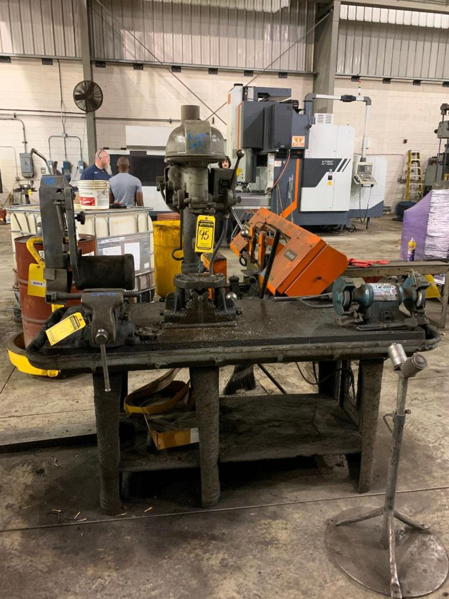 BENCH MOUNTED DRILL PRESS, 30'' X 72'' TABLE