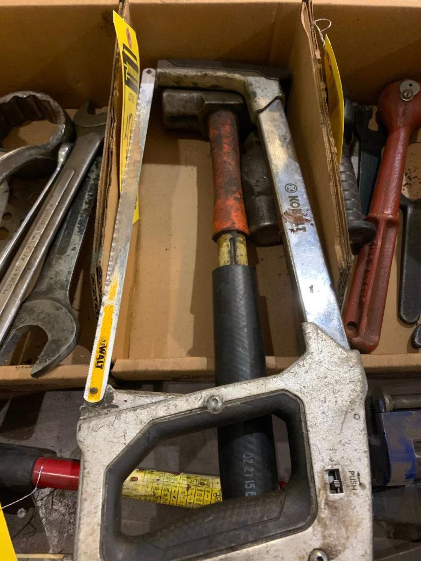 (5) BOXES OF ASSORTED TOOLS: WRENCHES, DESMOND TOOL, TUBE CUTTER, COOLANT LINE - Image 4 of 5