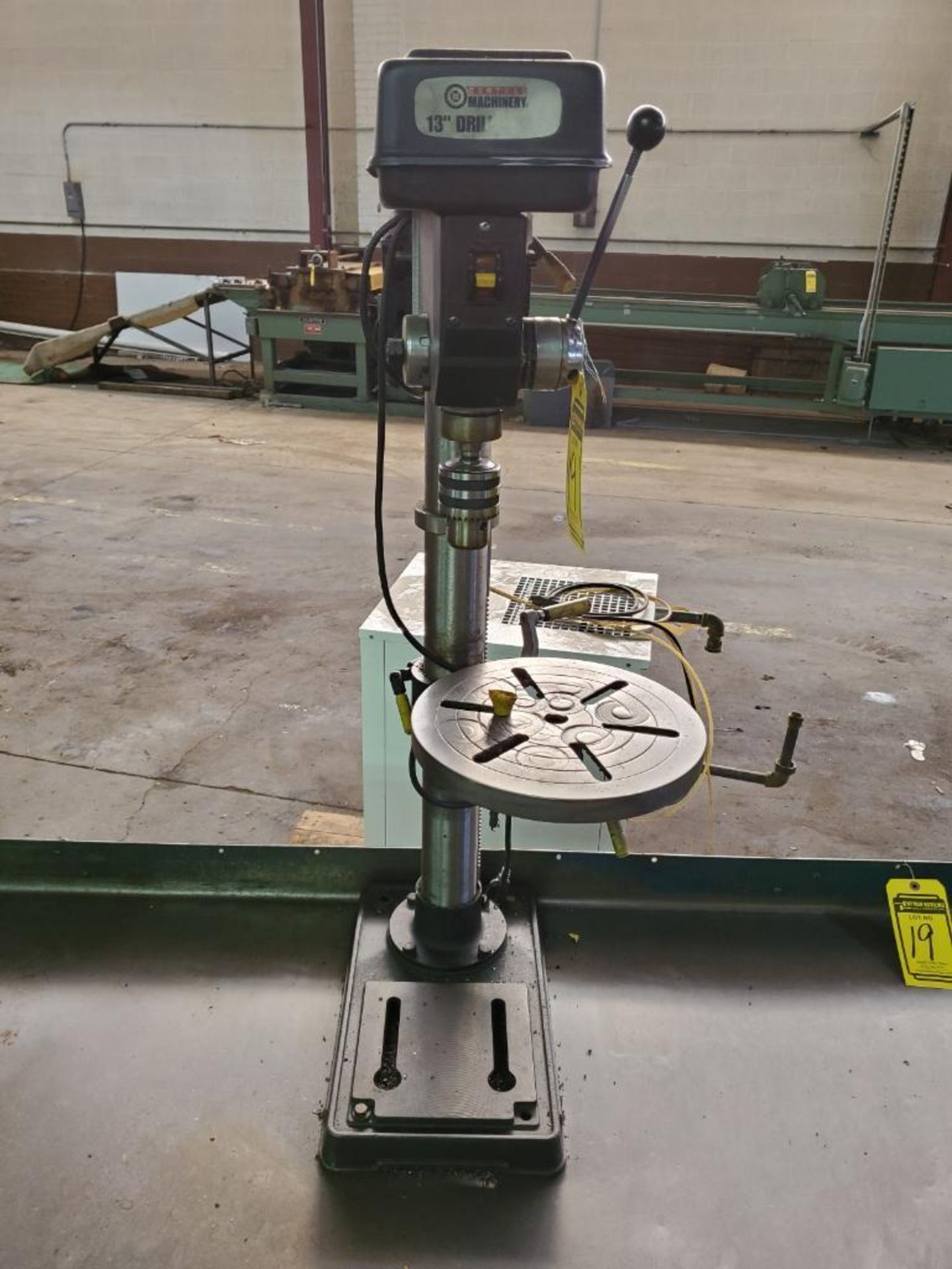 CENTRAL MACHINERY 13" VERTICAL BENCHTOP DRILL PRESS WITH STEEL TABLE, 12" DIA. TILT TABLE, 3-1/8" - Image 3 of 12
