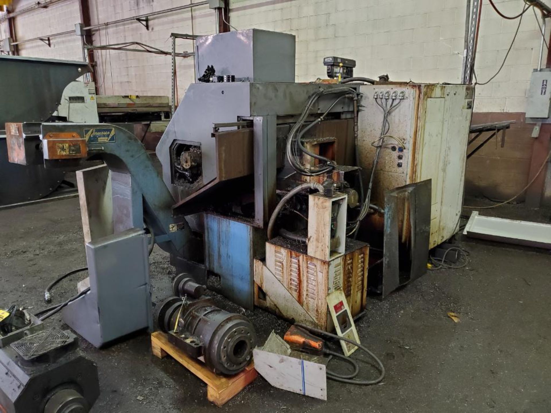 1998 MAZAK QUICK TURN 20 HP HORIZONTAL CNC LATHE WITH LNS SHORT STOCK BAR FEEDER, PENDANT CONTROL, - Image 10 of 15