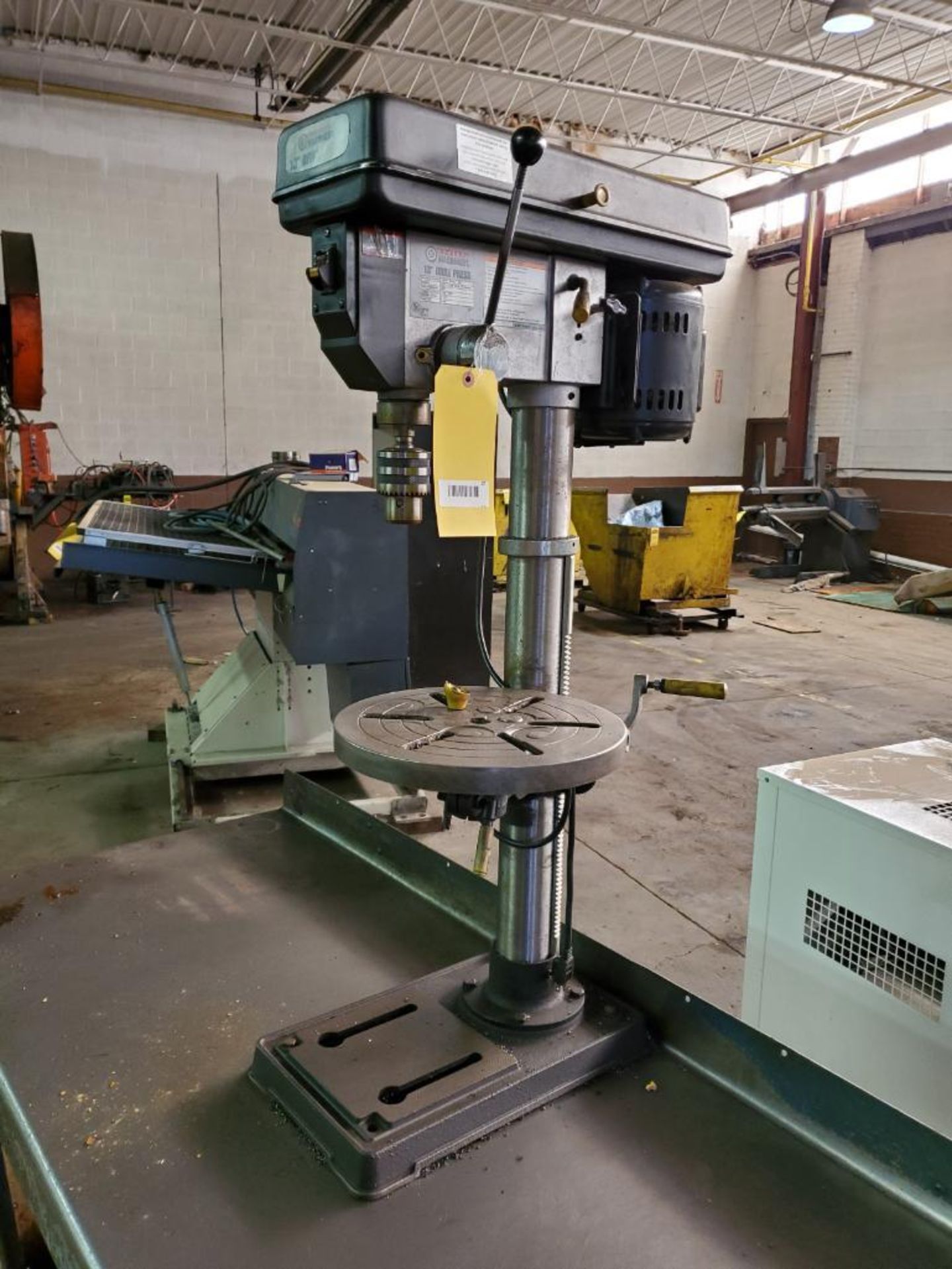 CENTRAL MACHINERY 13" VERTICAL BENCHTOP DRILL PRESS WITH STEEL TABLE, 12" DIA. TILT TABLE, 3-1/8" - Image 2 of 12