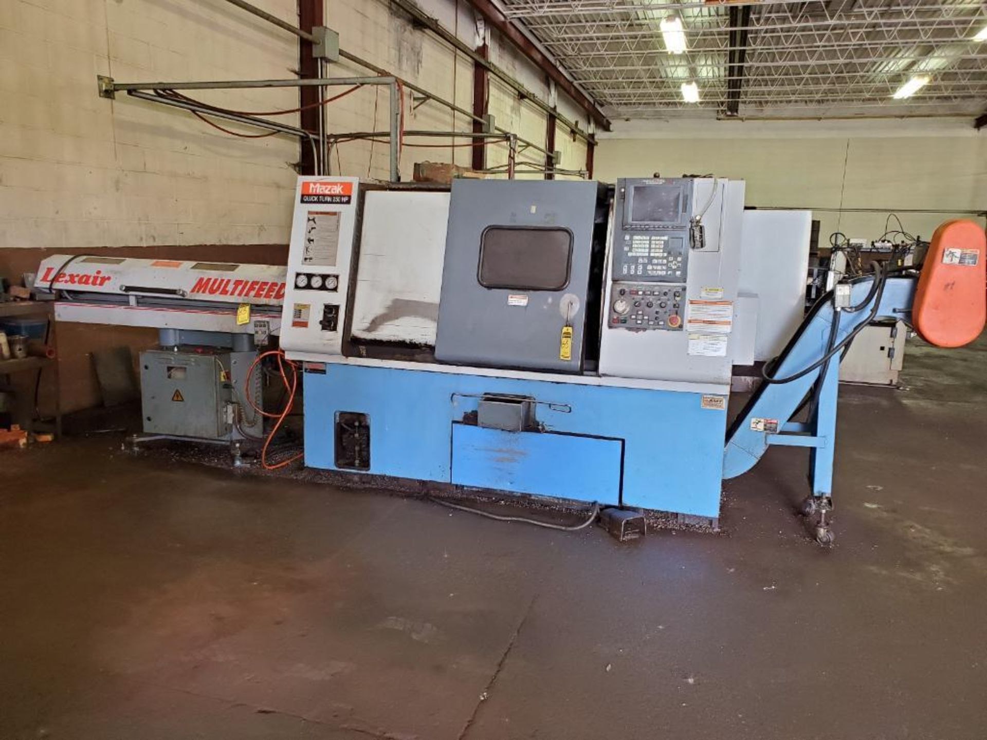 1999 MAZAK QUICK TURN 250 HP HORIZONTAL CNC LATHE WITH LEXAIR MULTI-FEED SHORT MAG BAR FEED, MODEL - Image 2 of 16