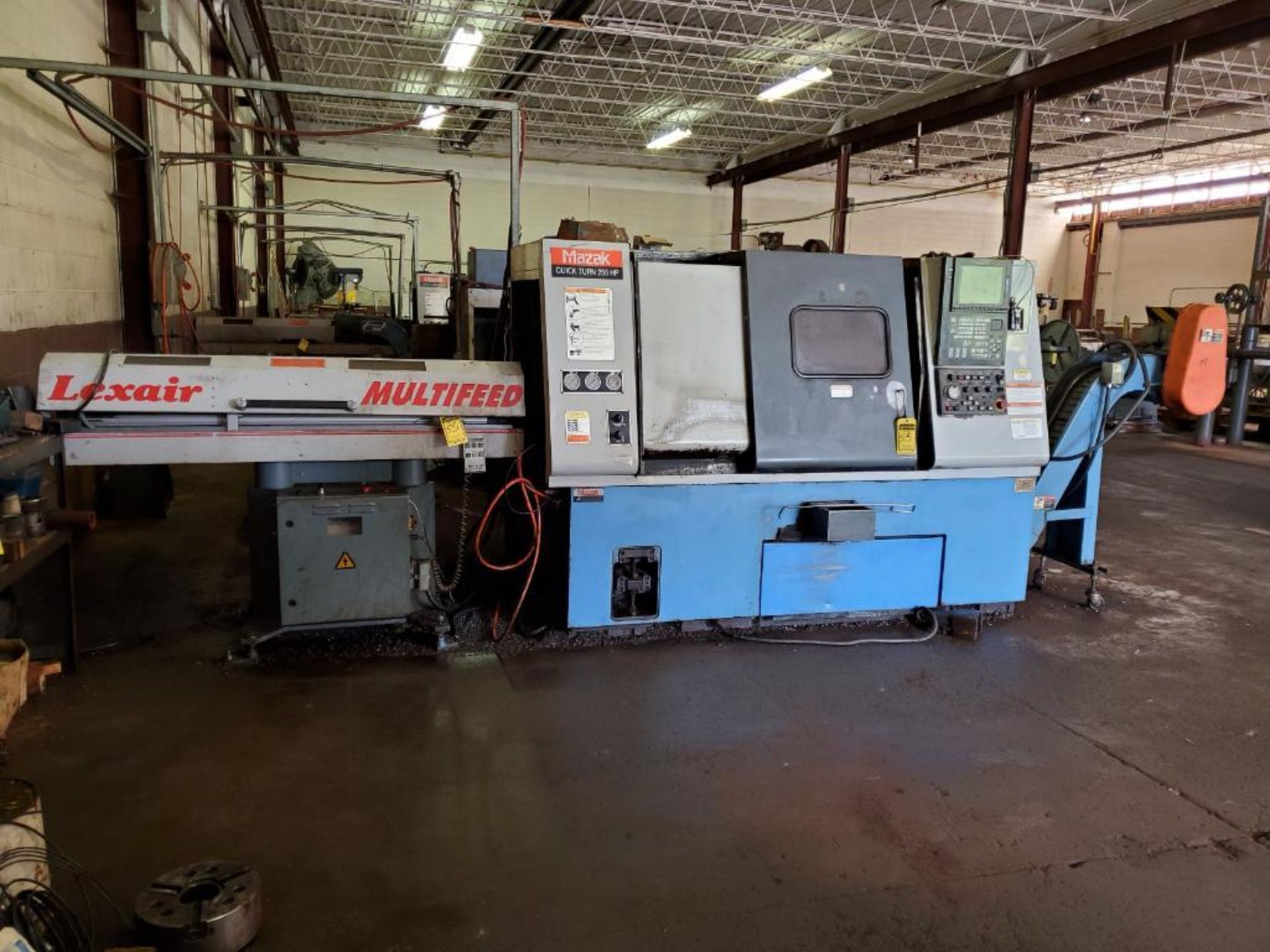 1999 MAZAK QUICK TURN 250 HP HORIZONTAL CNC LATHE WITH LEXAIR MULTI-FEED SHORT MAG BAR FEED, MODEL - Image 3 of 16