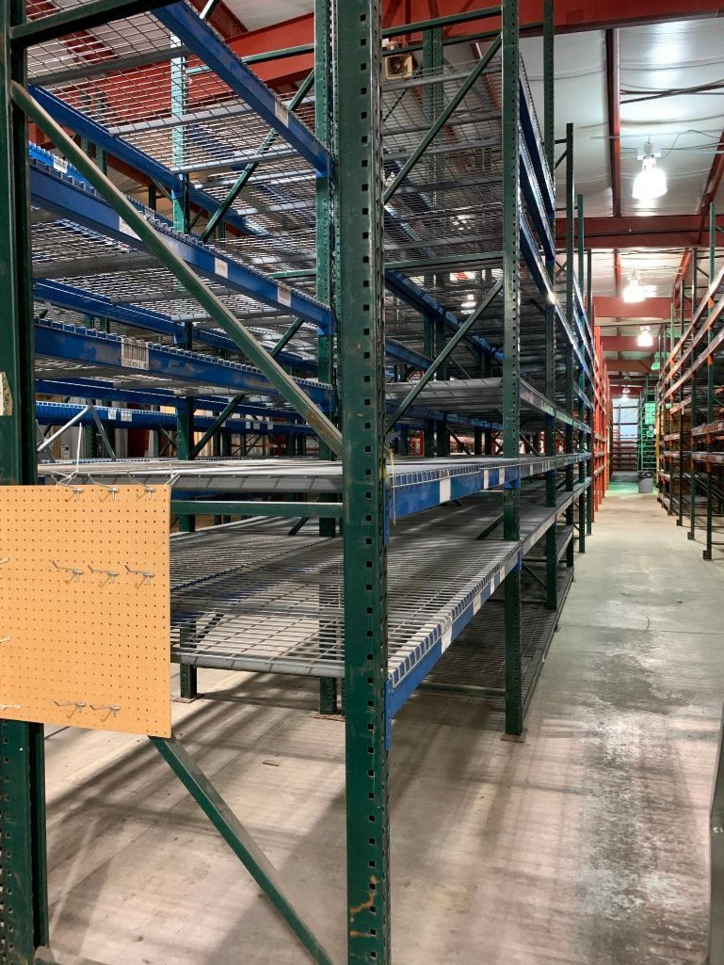 (21X) SECTIONS OF TEARDROP STYLE PALLET RACKING: (22) VARIED HEIGHT UPRIGHTS 15' - 17' X 42'', (228)