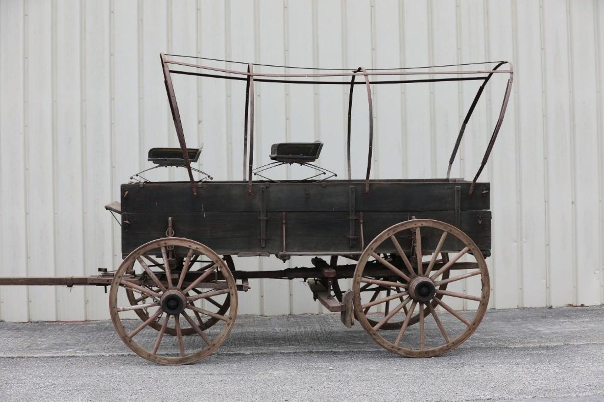 Original STUDEBAKER Wagon, Logo Visible on Both Sides, Steel Bow Tops, in Storage Last 30 Years. (2)