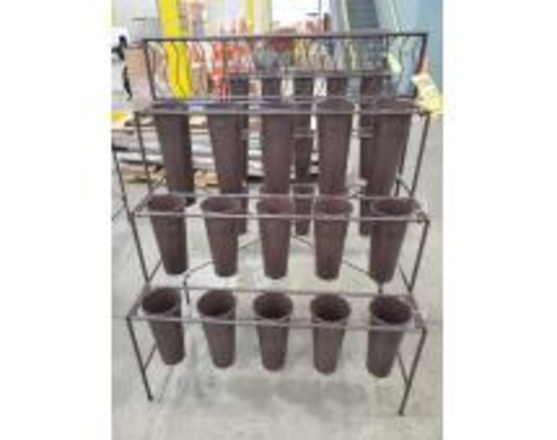 (4) FLOWER DISPLAY RACKS