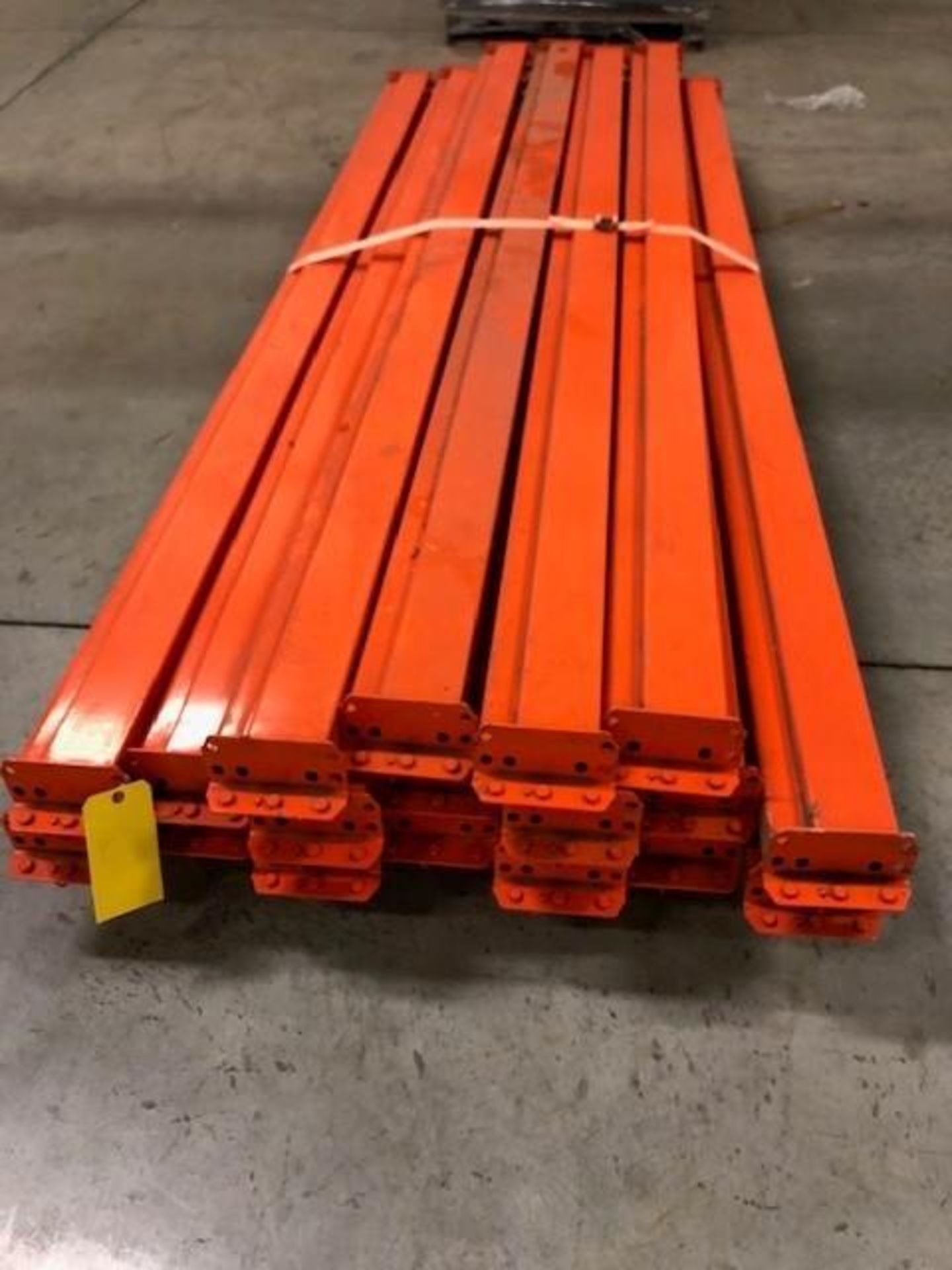 (42X) TEARDROP PALLET RACKING BEAMS 96'' TO 108'' LONG X 4'' TO 5'' WIDE - Image 2 of 2