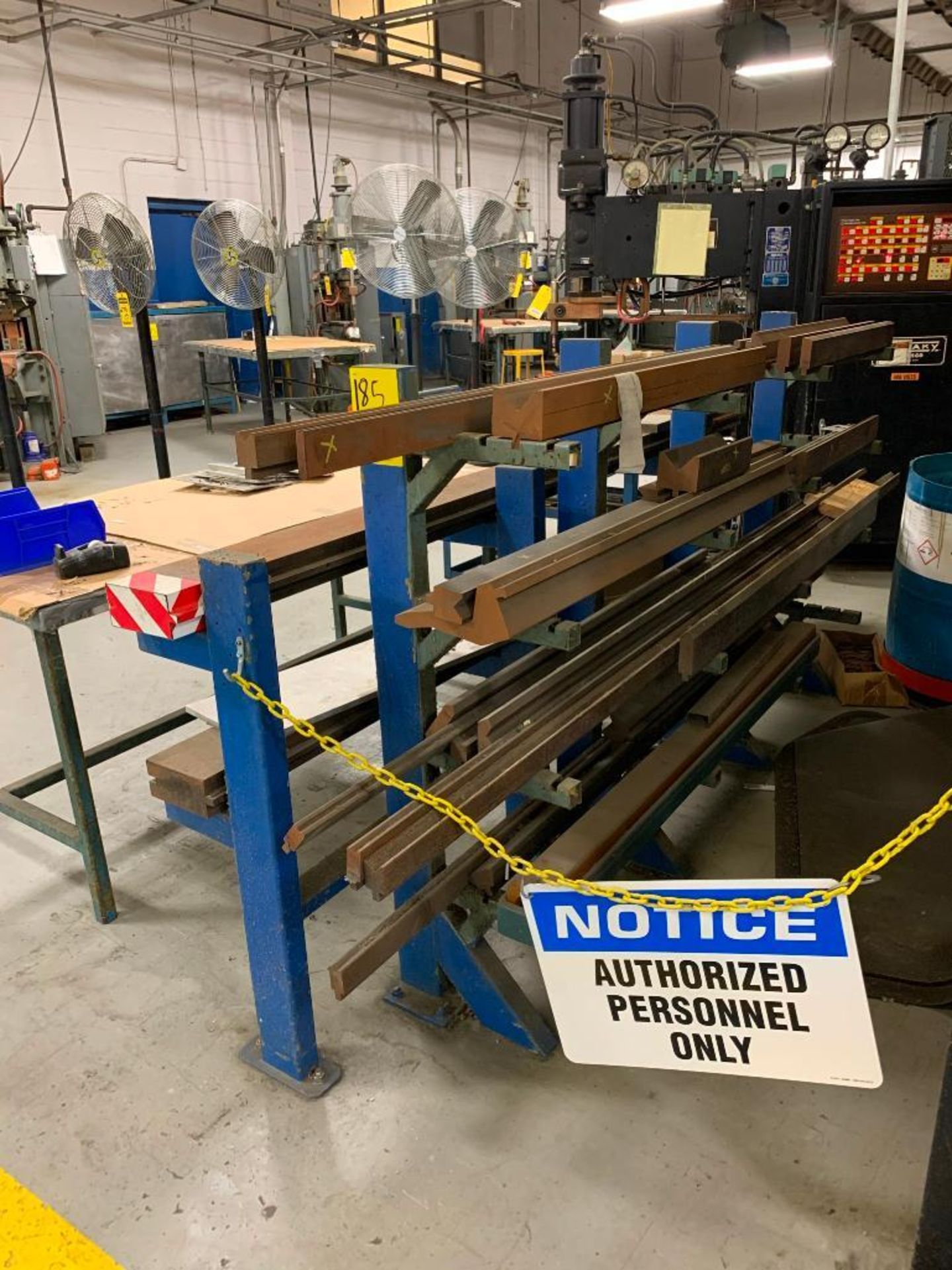 DIE RACK W/PRESS BRAKE DIES