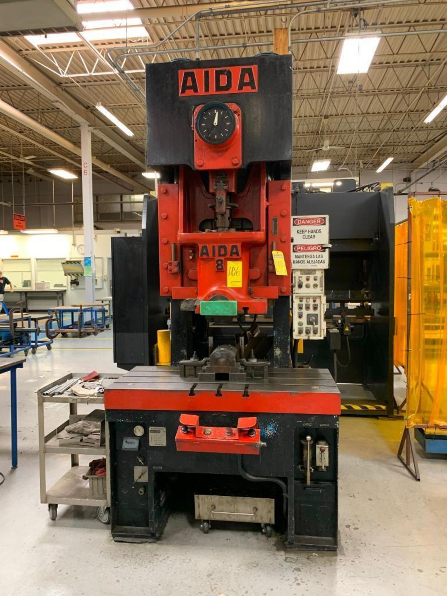 AIDA 80-TON C-FRAME PUNCH PRESS, MODEL C1-8 (2), 6.29'' STROKE, 60 SPM, 52.36'' X 23.62'' BOLSTER SI