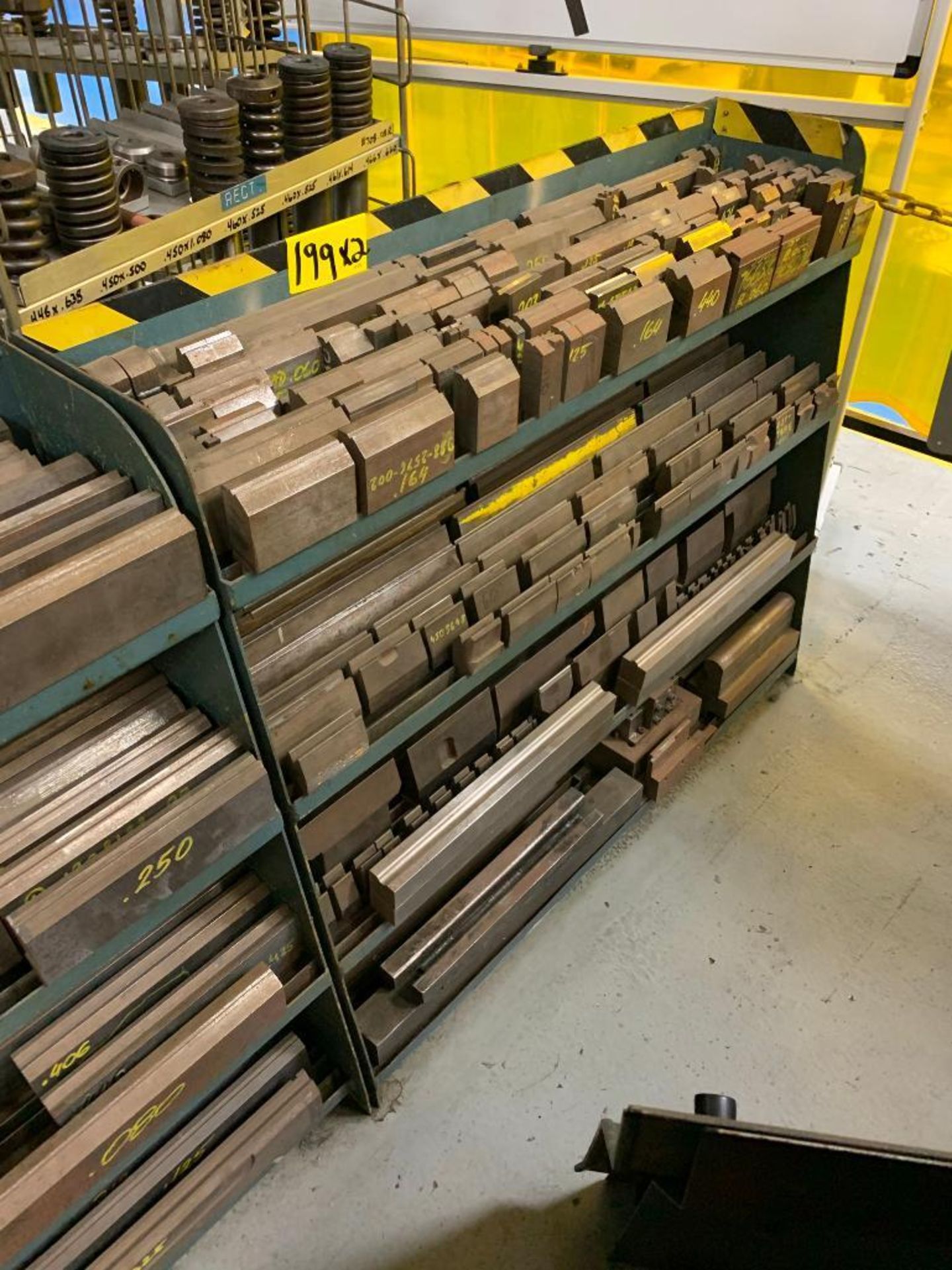 (2) DIE RACKS W/PRESS BRAKE DIES