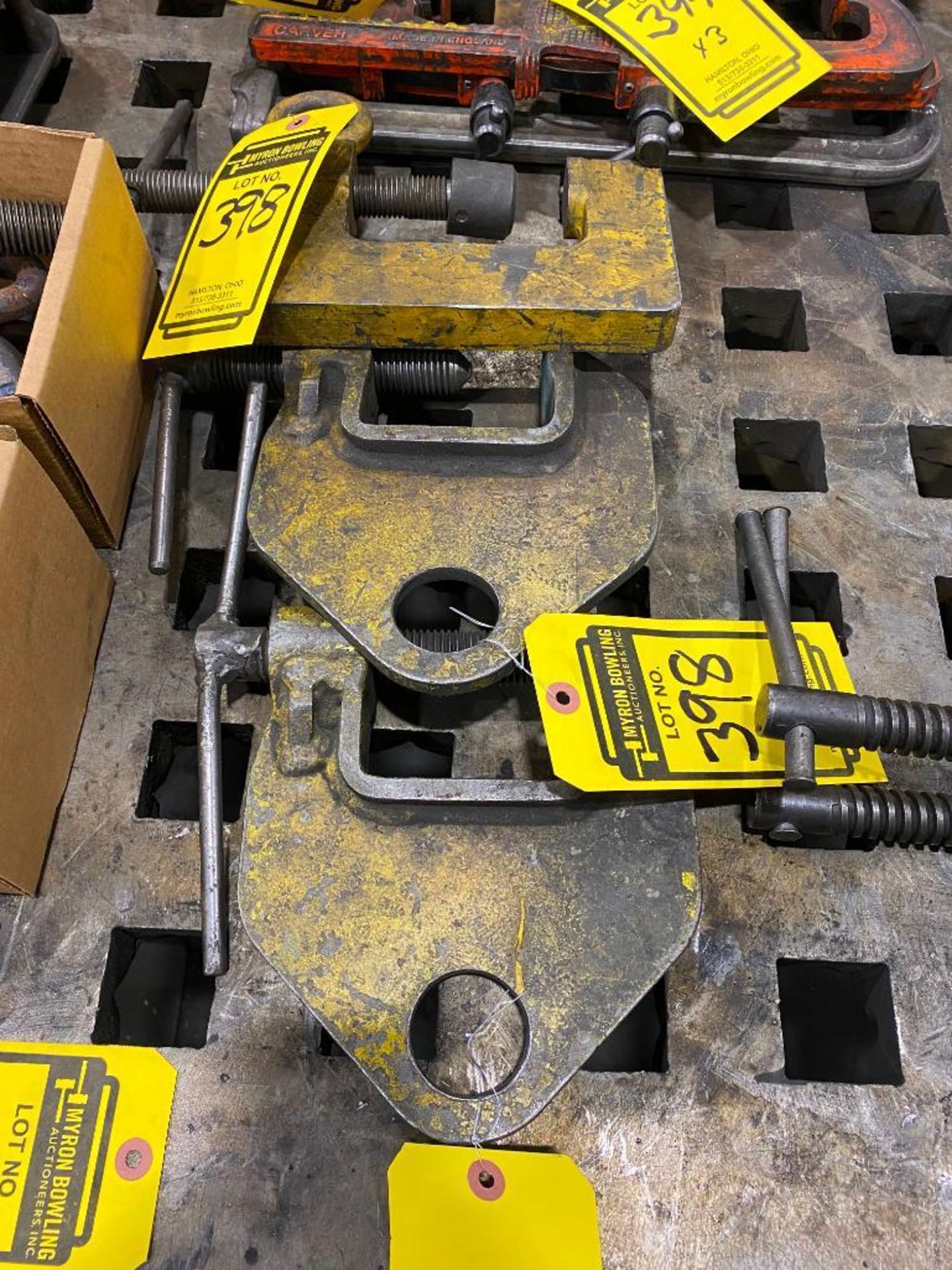 (3) PLATE CLAMPS, VERTICAL LIFT