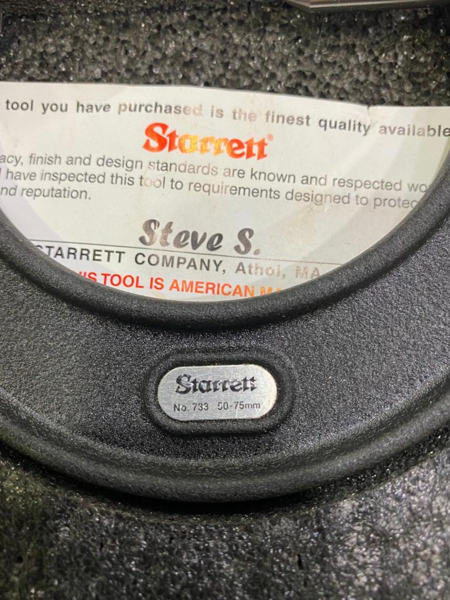 STARRETT DIGITAL OUTSIDE MICROMETER, 50MM - 75MM - Image 3 of 3