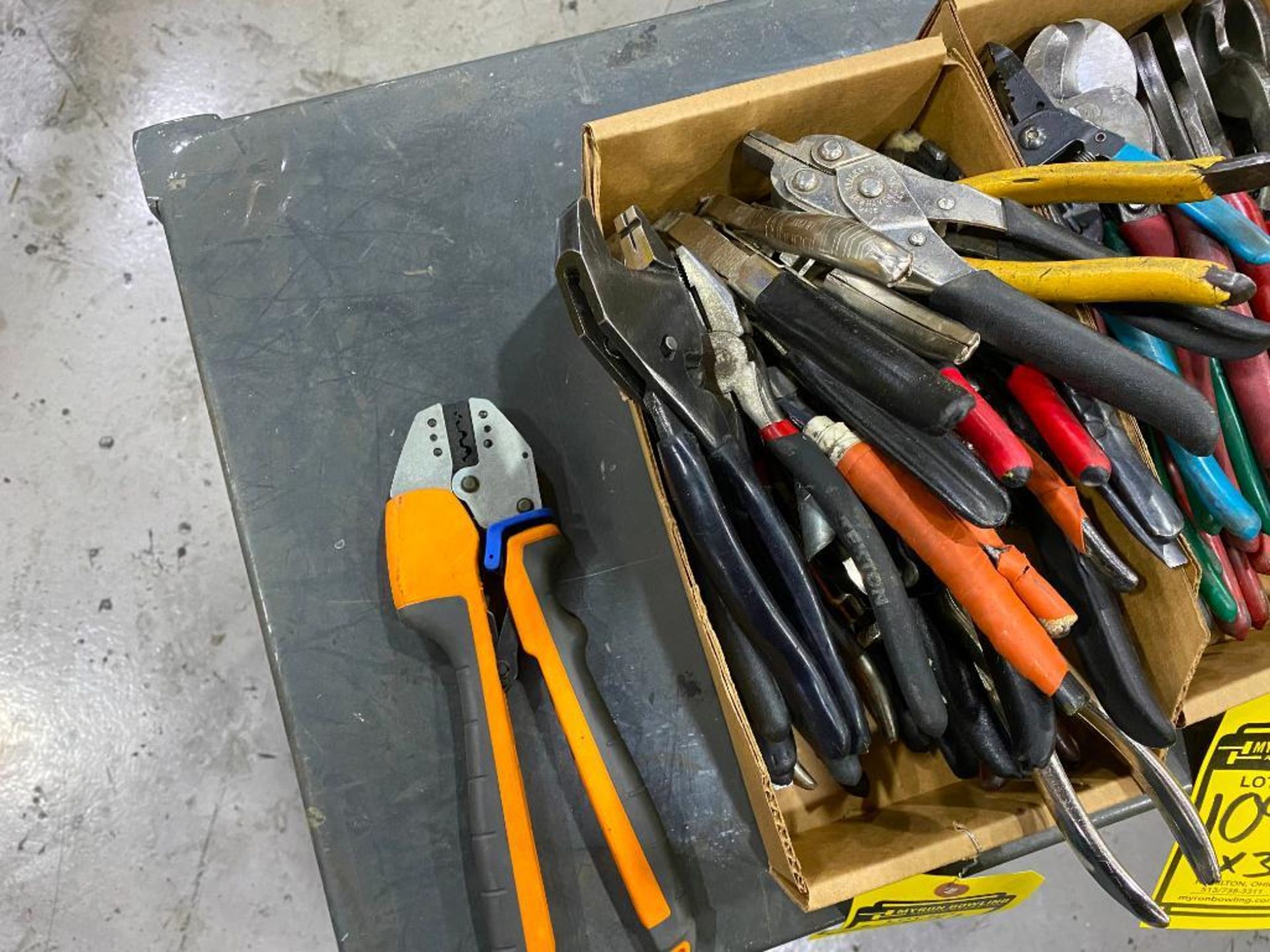 (3) BOXES OF ASSORTED CUTTERS, PLIERS, CRIMPERS - Image 2 of 3