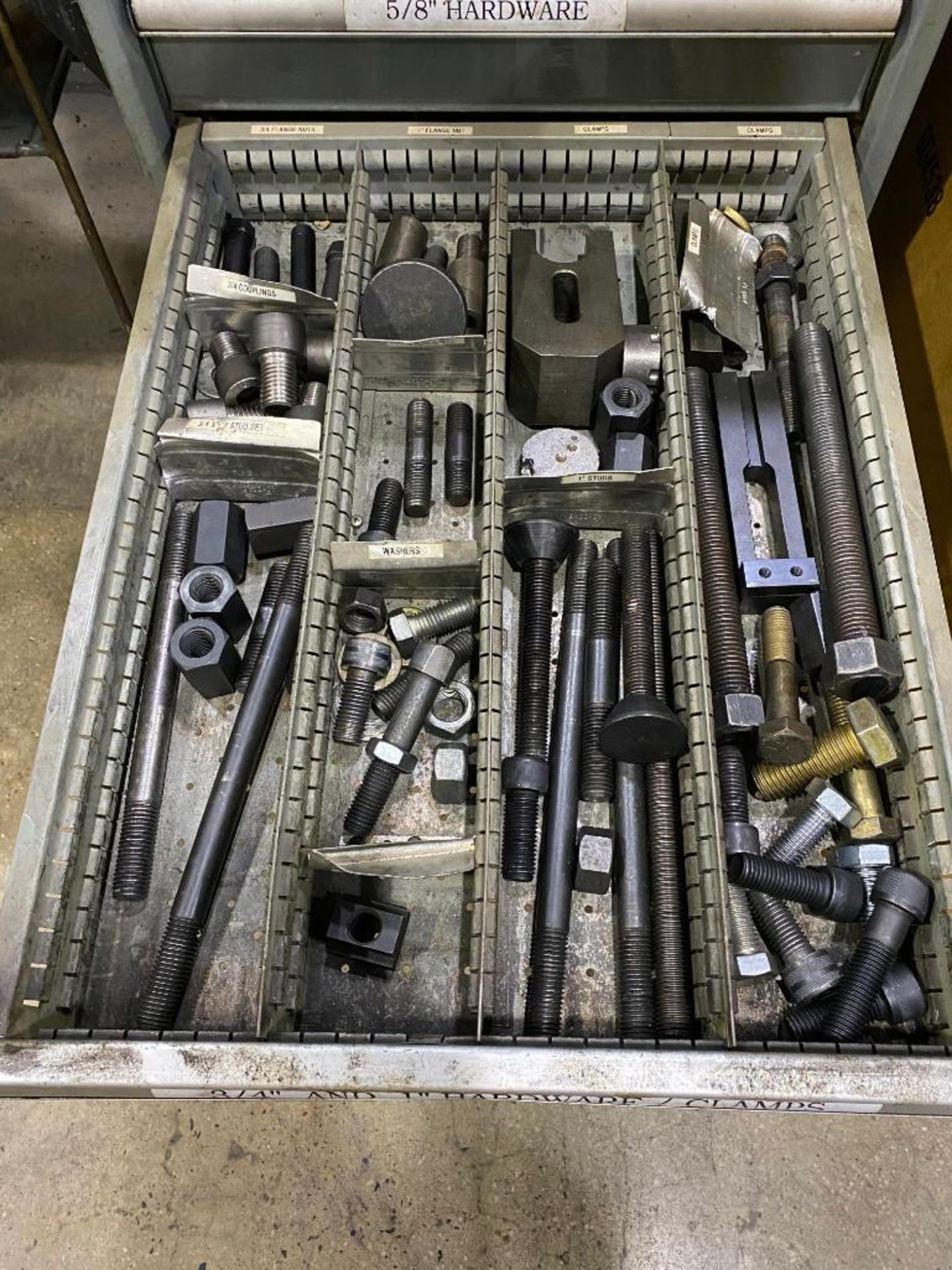 (2) LISTA CABINETS AND CONTENTS OF ASSORTED TOOLING AND HARDWARE, WOOD TOP - Image 10 of 11