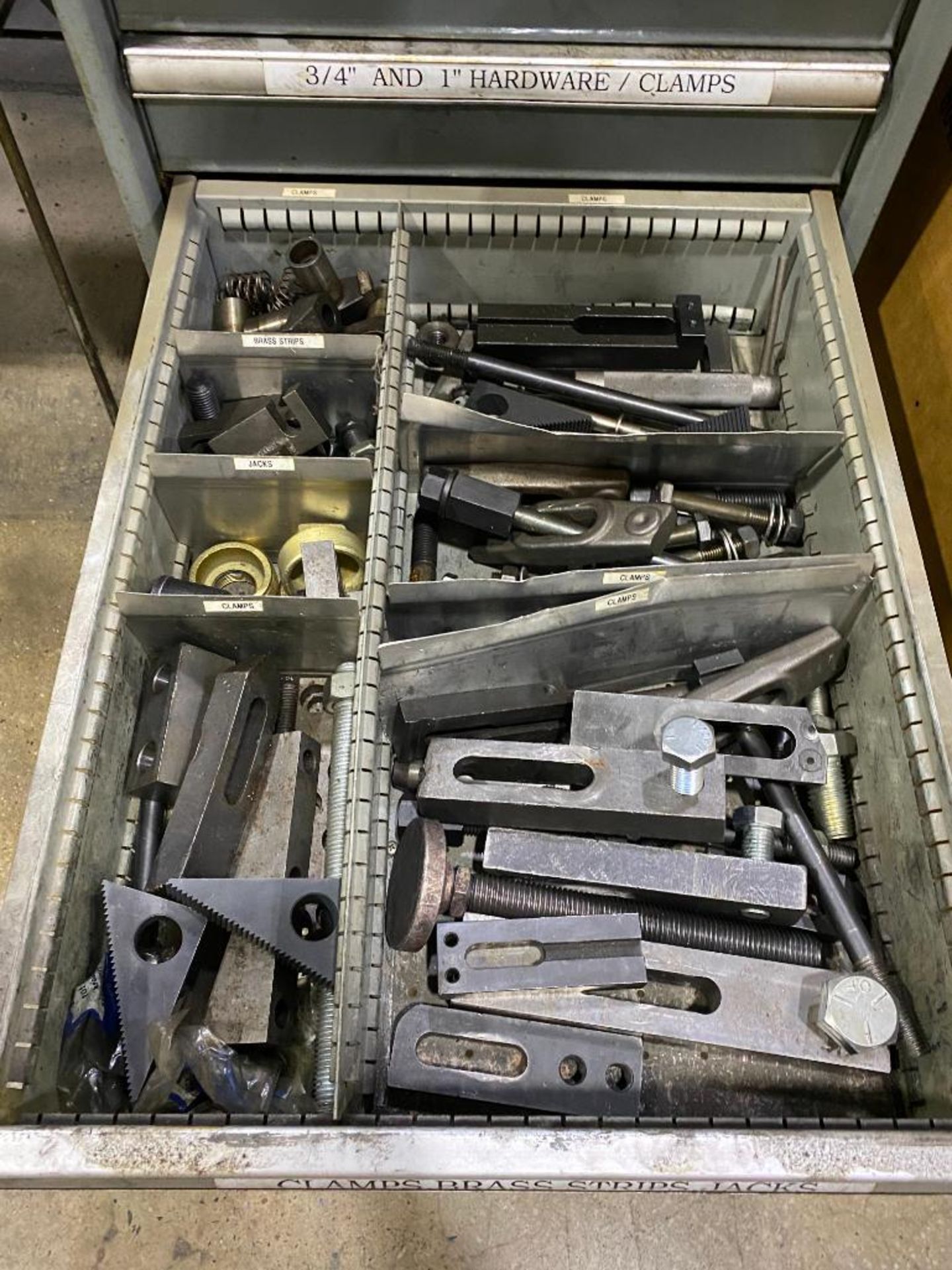 (2) LISTA CABINETS AND CONTENTS OF ASSORTED TOOLING AND HARDWARE, WOOD TOP - Image 11 of 11