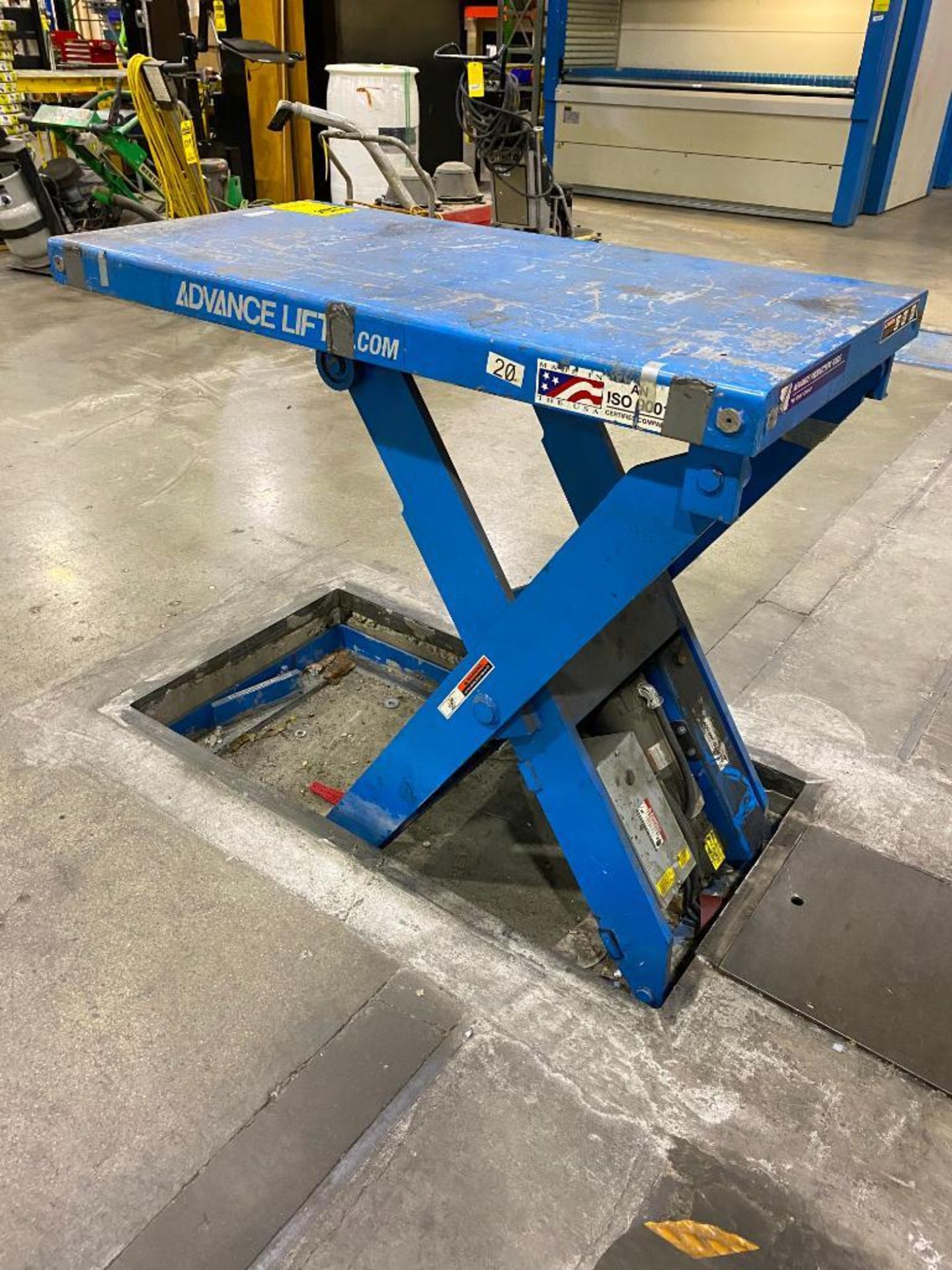 ADVANCE LIFTS 24'' X 48'' HYDRAULIC DISORDER LIFT TABLE, 2-TON CAP., MODEL P-4036, S/N 47384/0413D - Image 2 of 3
