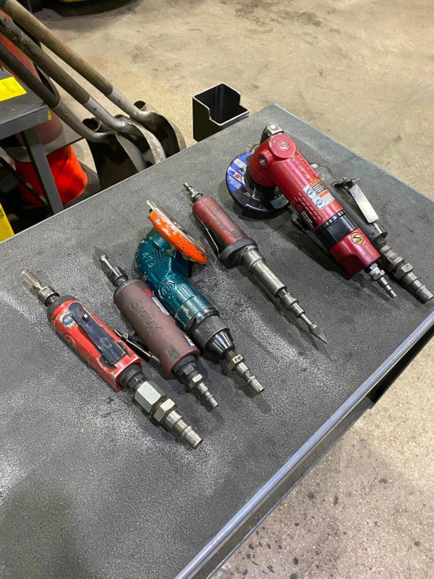 (3) ASSORTED PNEUMATIC GRINDERS, (3) PNEUMATIC DIE GRINDERS