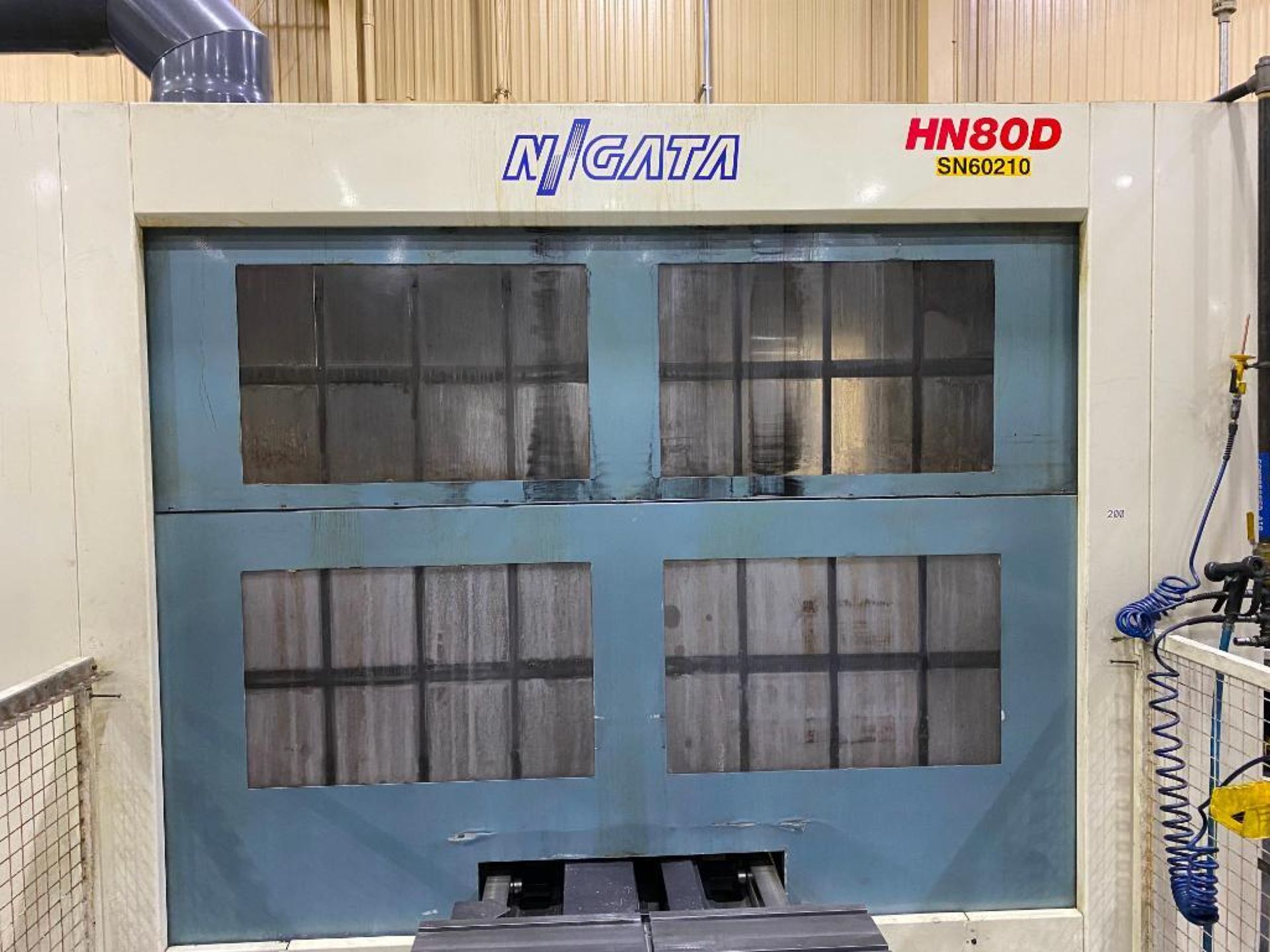 2012 NIIGATA HN80D CNC HORIZONTAL MACHINING CENTER W/ CHIP BLASTER TSC, S/N 46270821, (2) 800mm x 80 - Image 2 of 9