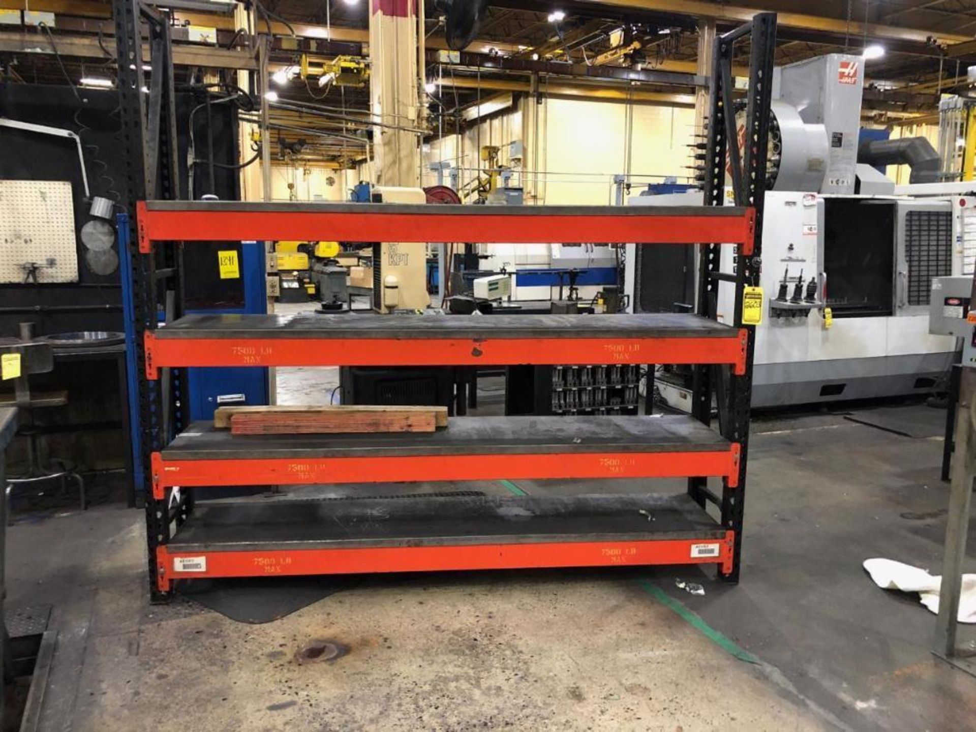 (1) SECTION OF PALLET RACKING, (2) 97'' UPRIGHTS, (6) 96'' X 6'' HORIZONTAL BEAMS 20'' DEEP, W/ STEE