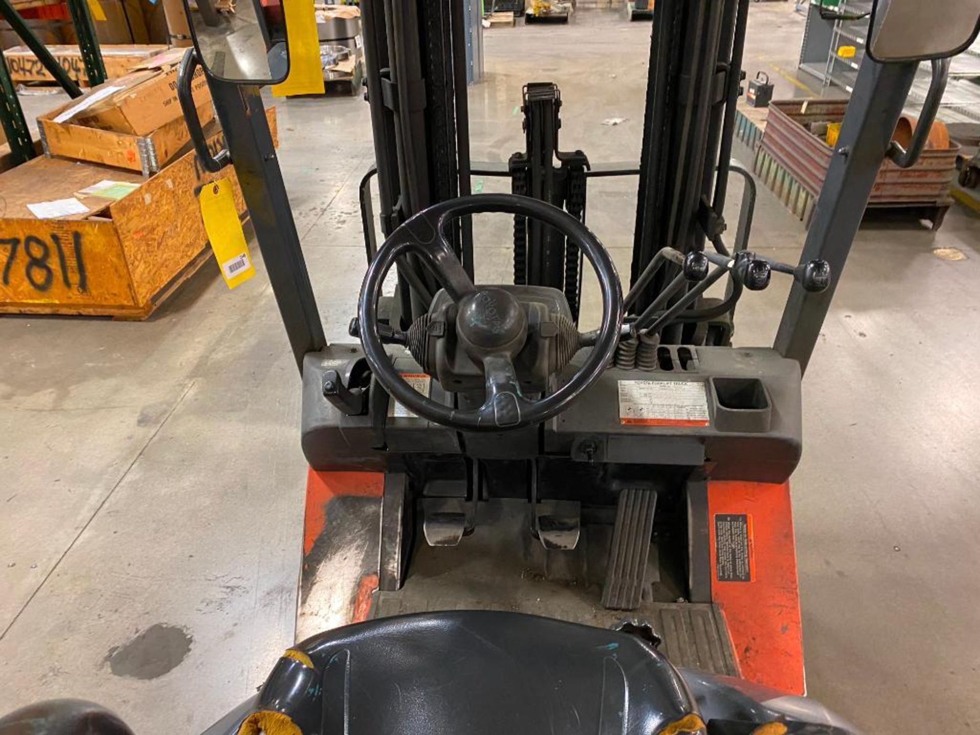 TOYOTA FORKLIFT, M/N 7FGU25, 4,500 LB LIFT CAP., 3-STAGE MAST, 189'' LIFT HEIGHT, 42'' FORKS, SIDE S - Image 5 of 5