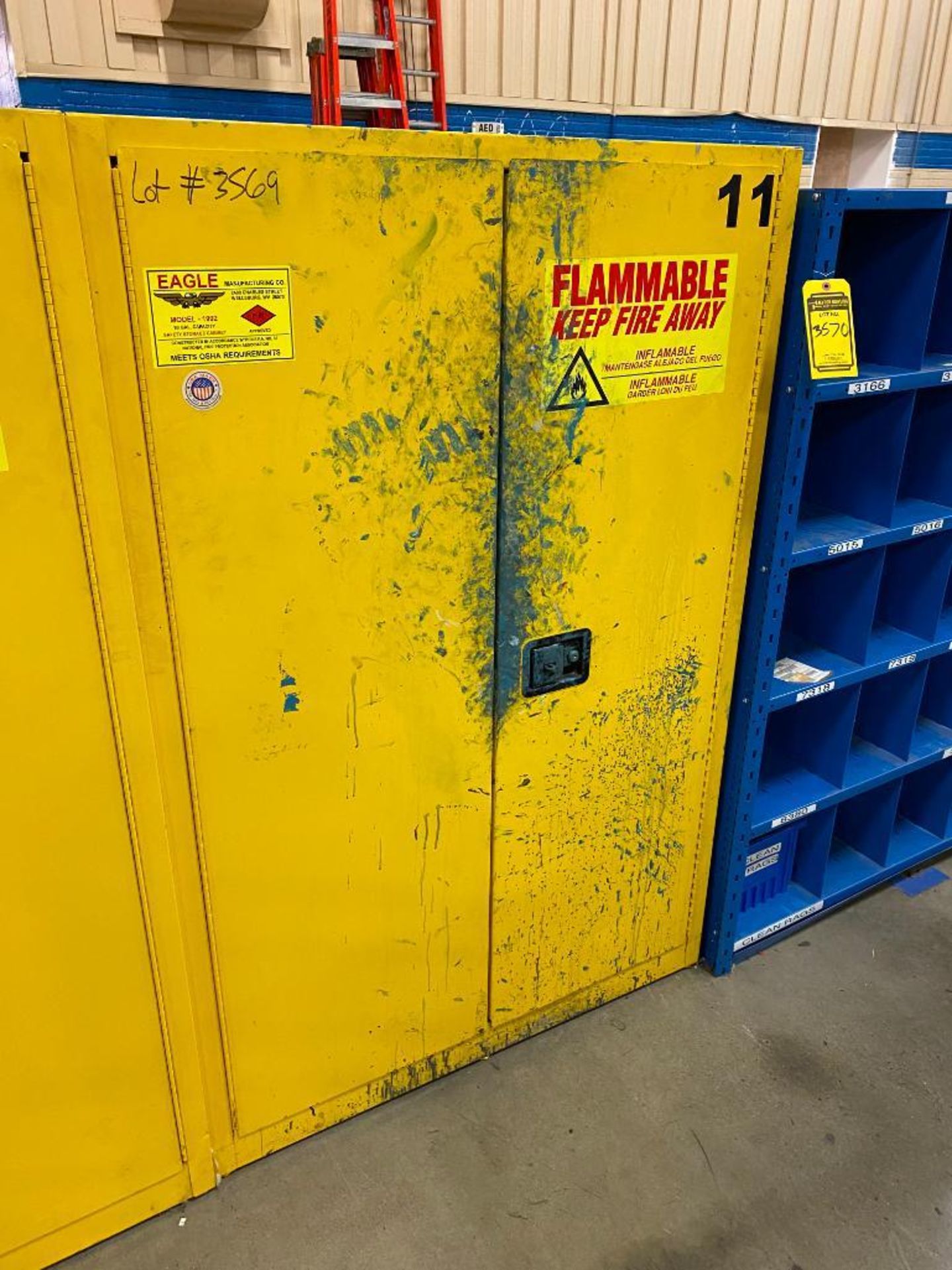 FLAMMABLE LIQUID STORAGE CABINET, 32'' X 65'' X 43''