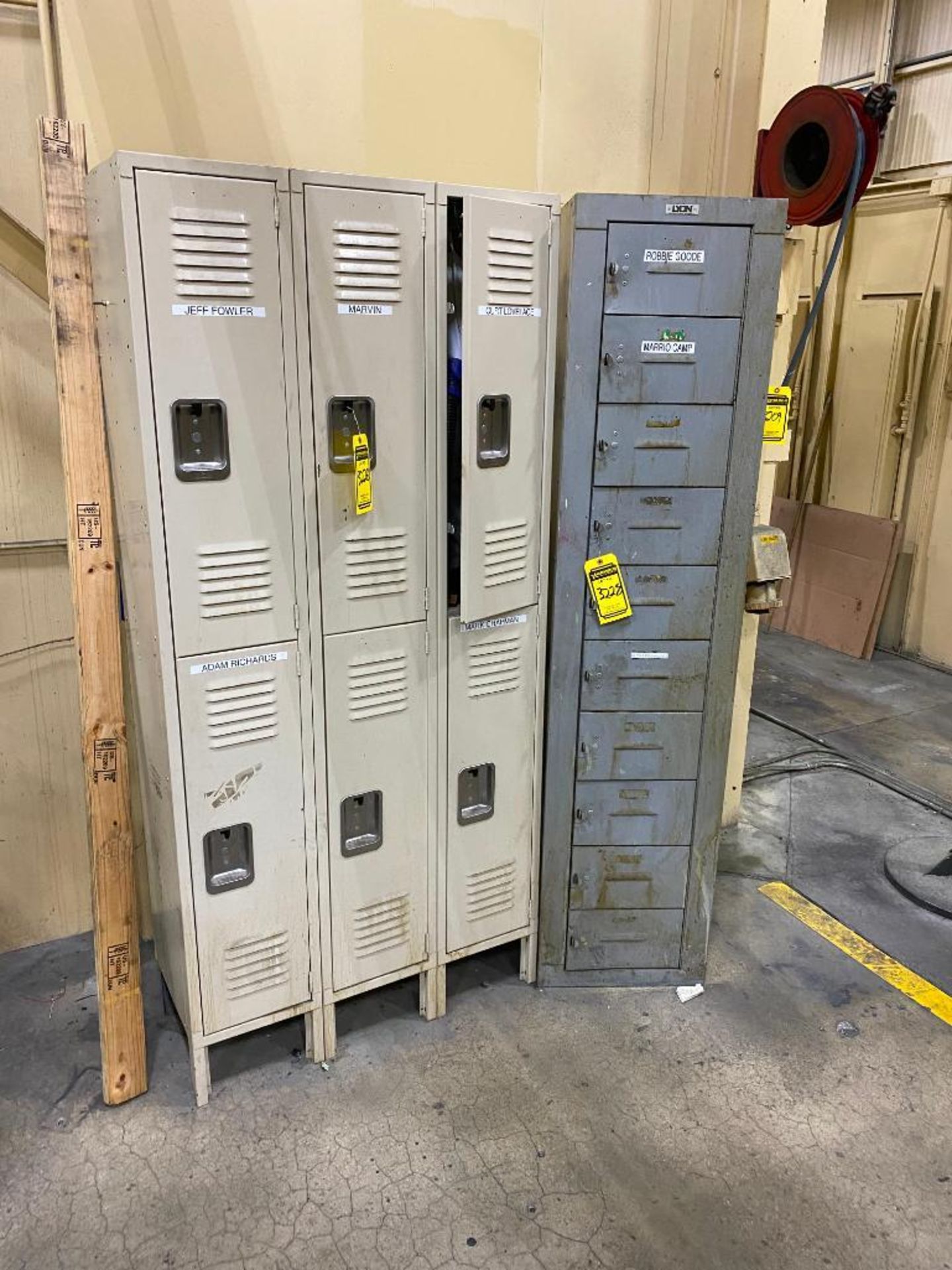 (3) SETS OF LOCKERS, VERTICAL PARTS STORAGE CABINET - Image 3 of 3