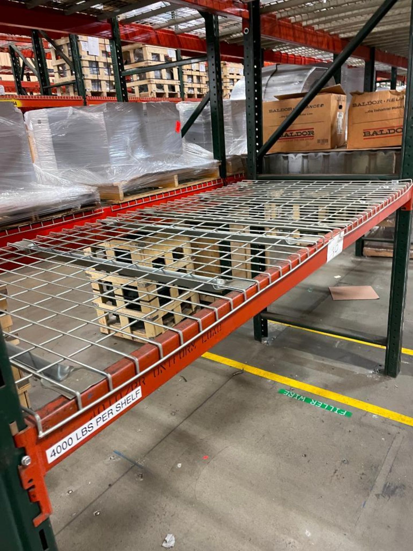 (12X) BAYS OF TEAR DROP STYLE PALLET RACKING, (13) 16' X 44'' UPRIGHTS, (66) 6-1/2'' X 96'' HORIZONT - Image 3 of 3