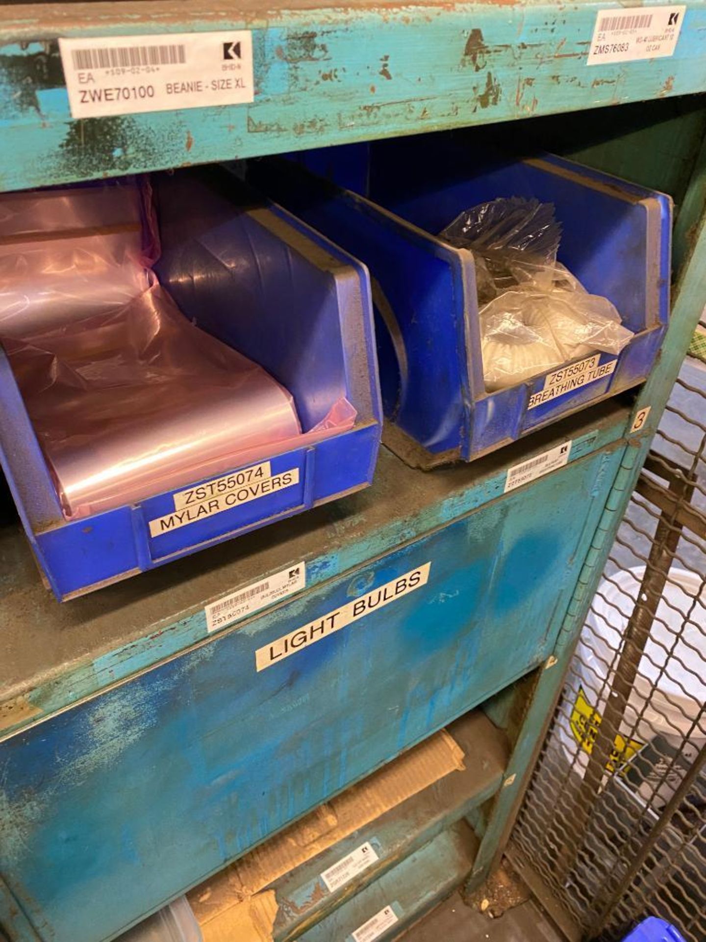 SHELF OF ASSORTED ITEMS, GLOVES, MOP HEADS, INDUSTRIAL SEALER - Image 2 of 3