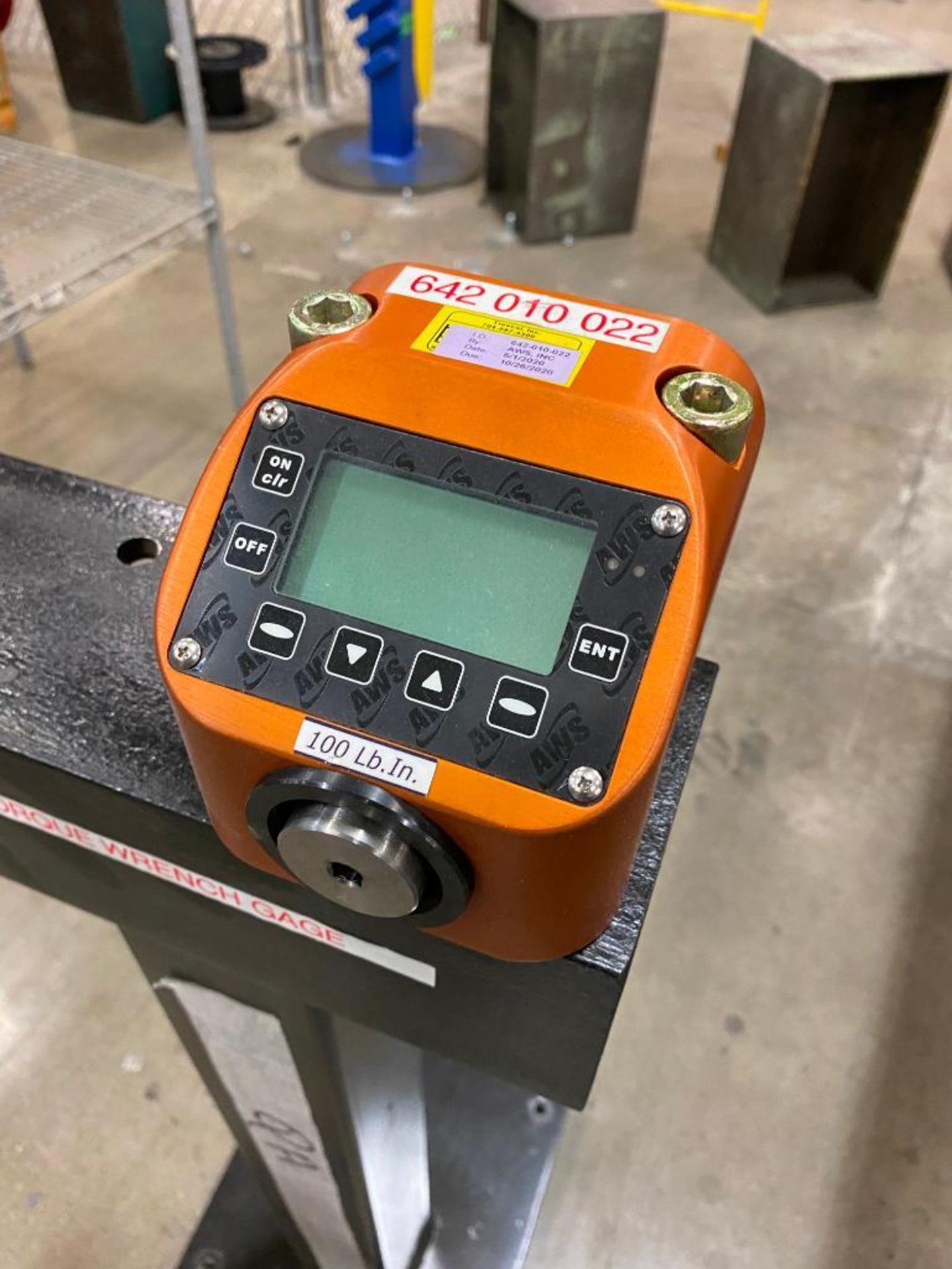 AWS TORQUE CALIBRATOR, MODEL QCMF-100, S/N 14128-1, 100 FT. LB. CAP. - Image 2 of 2