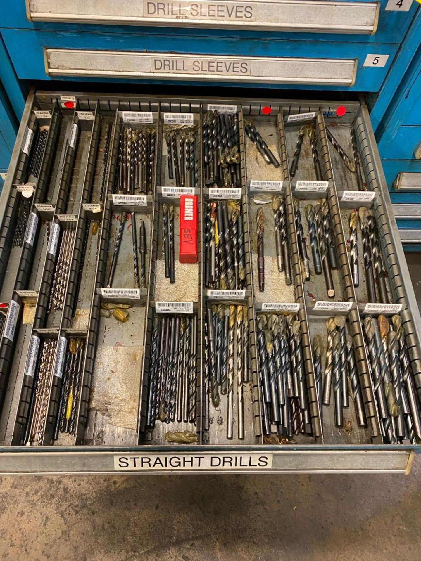 VIDMAR 10-DRAWER CABINET, W/ CONTENTS OF DRILL BITS #60 1-9/16'' - Image 7 of 11