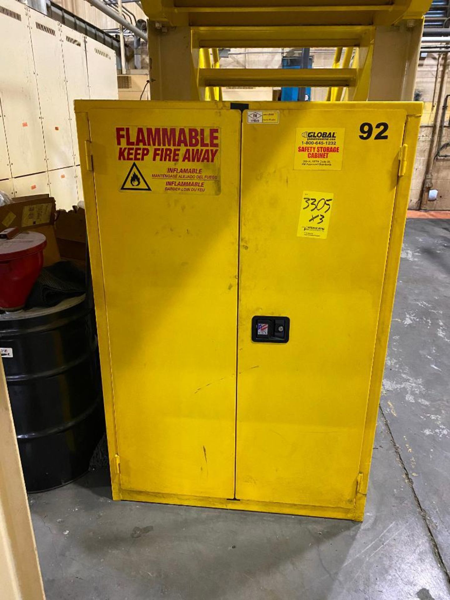 (3) FLAMMABLE LIQUID STORAGE CABINETS