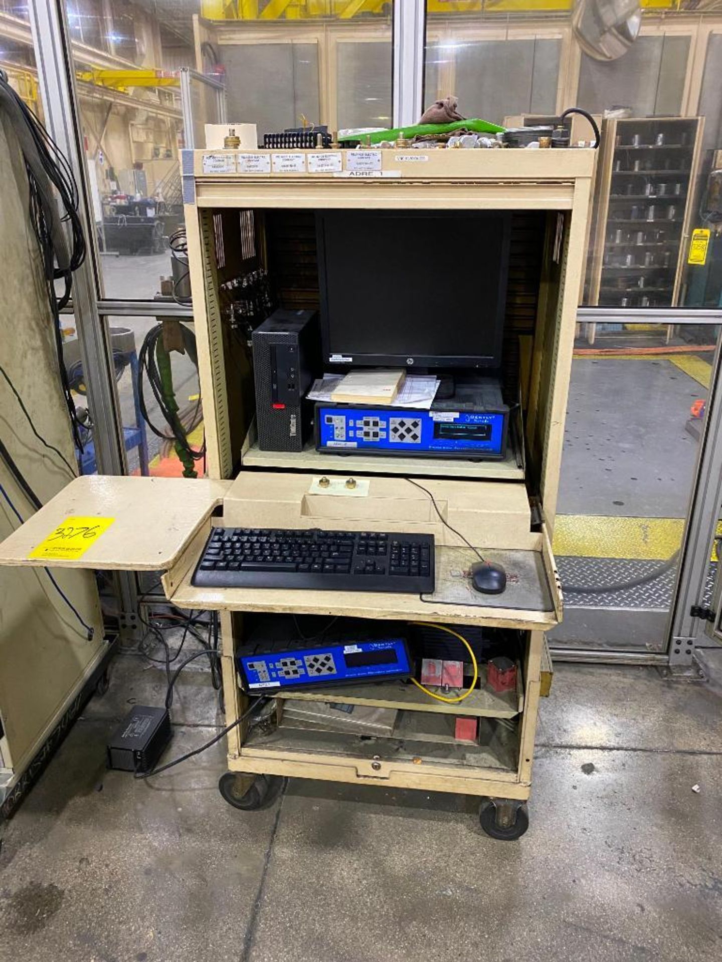 VIBRATION MEASURING CABINET INCL., (2) ADRE DYNAMIC SIGNAL PROCESSING INSTRUMENTS, MODEL 408DSPI (NO