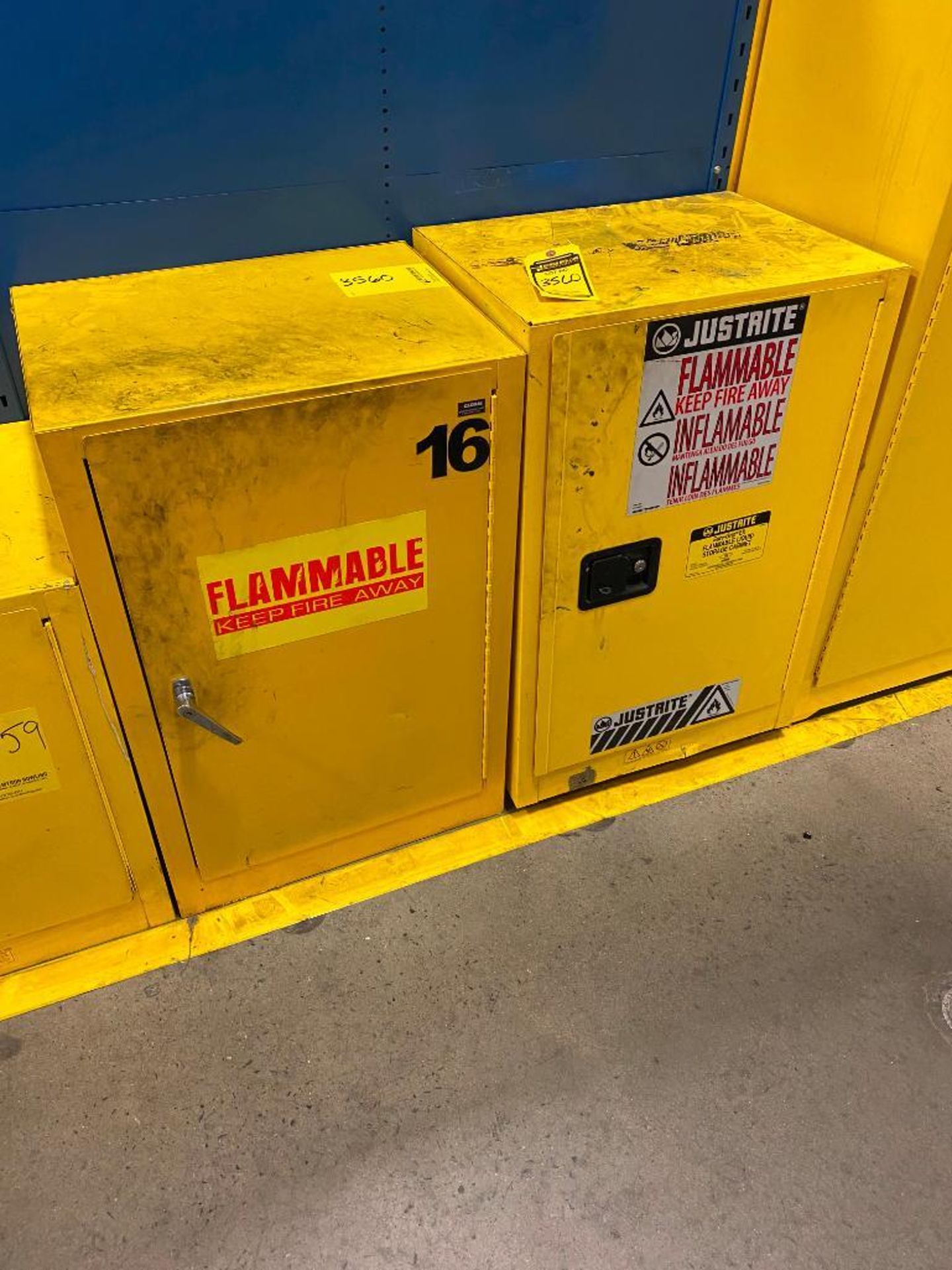 (2) FLAMMABLE LIQUID STORAGE CABINETS, 23'' X 18'' X 35'', 23'' X 36'' X 18''