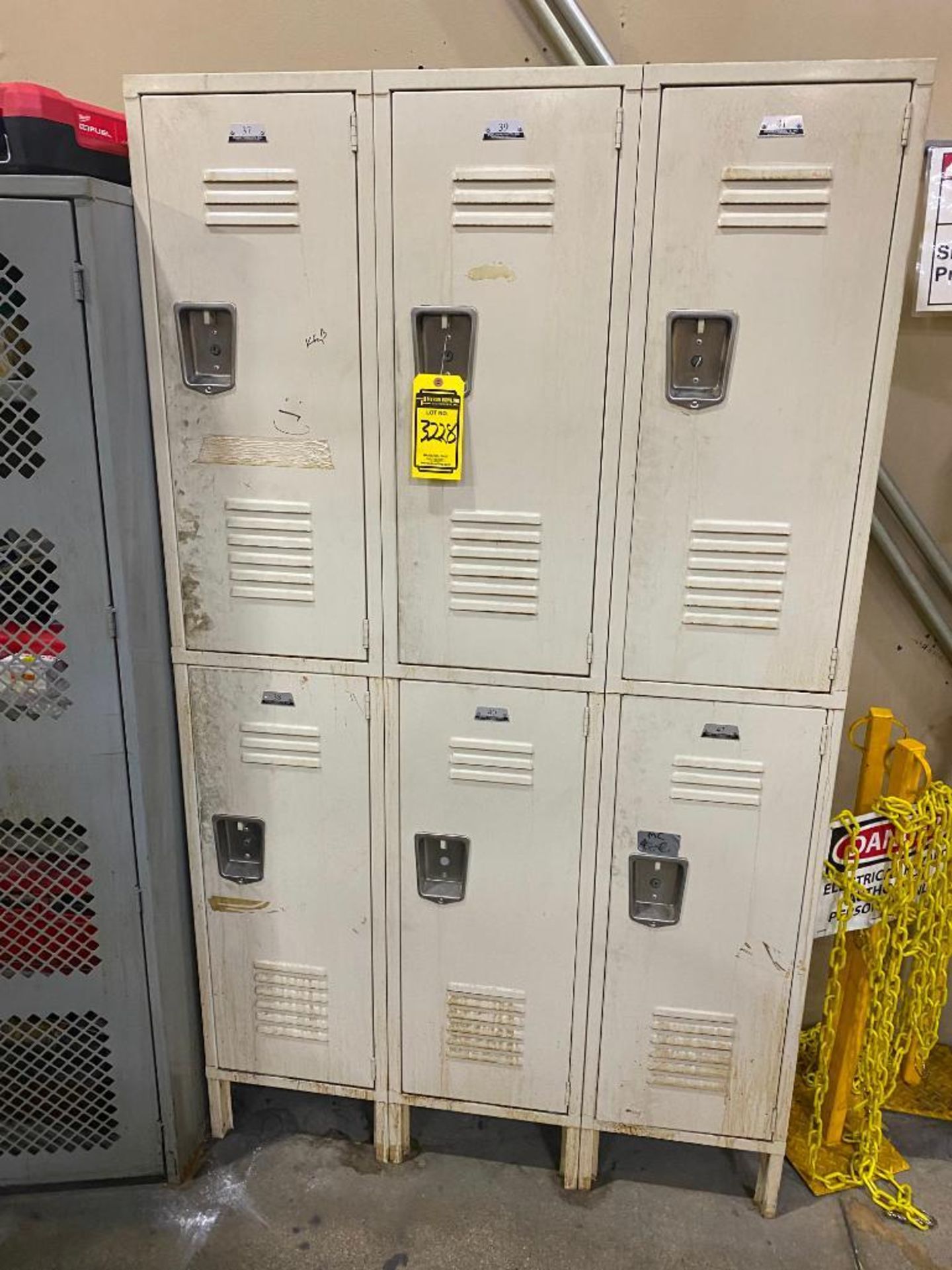 (3) SETS OF LOCKERS, VERTICAL PARTS STORAGE CABINET