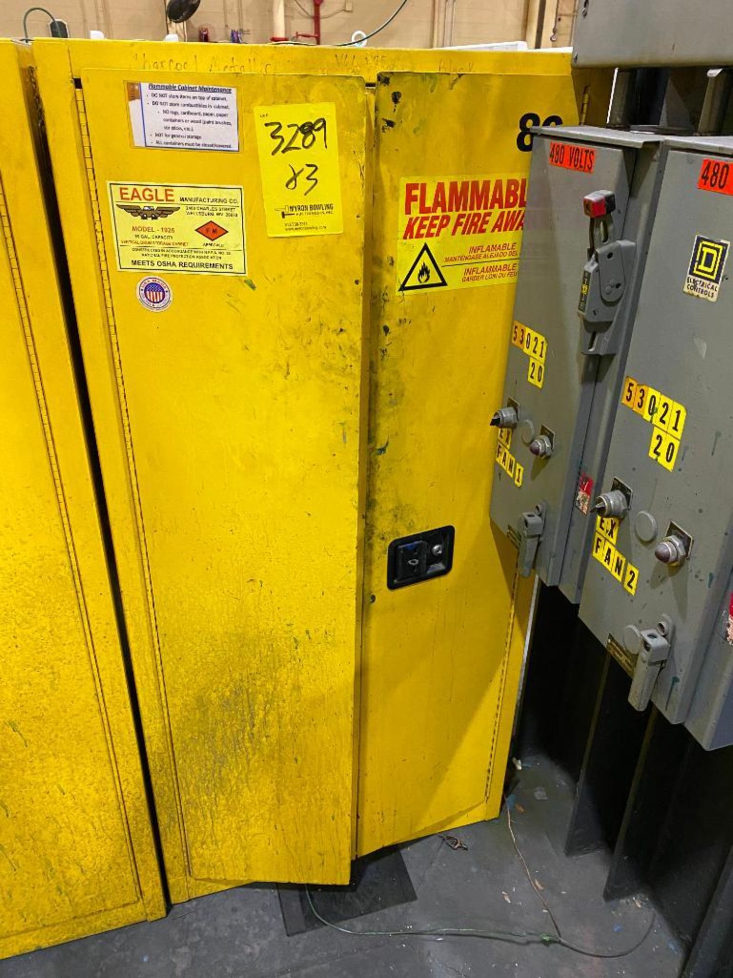 (3) FLAMMABLE CABINETS. W/CONTENTS OF ASSORTED INDUSTRIAL PAINT - Image 5 of 6